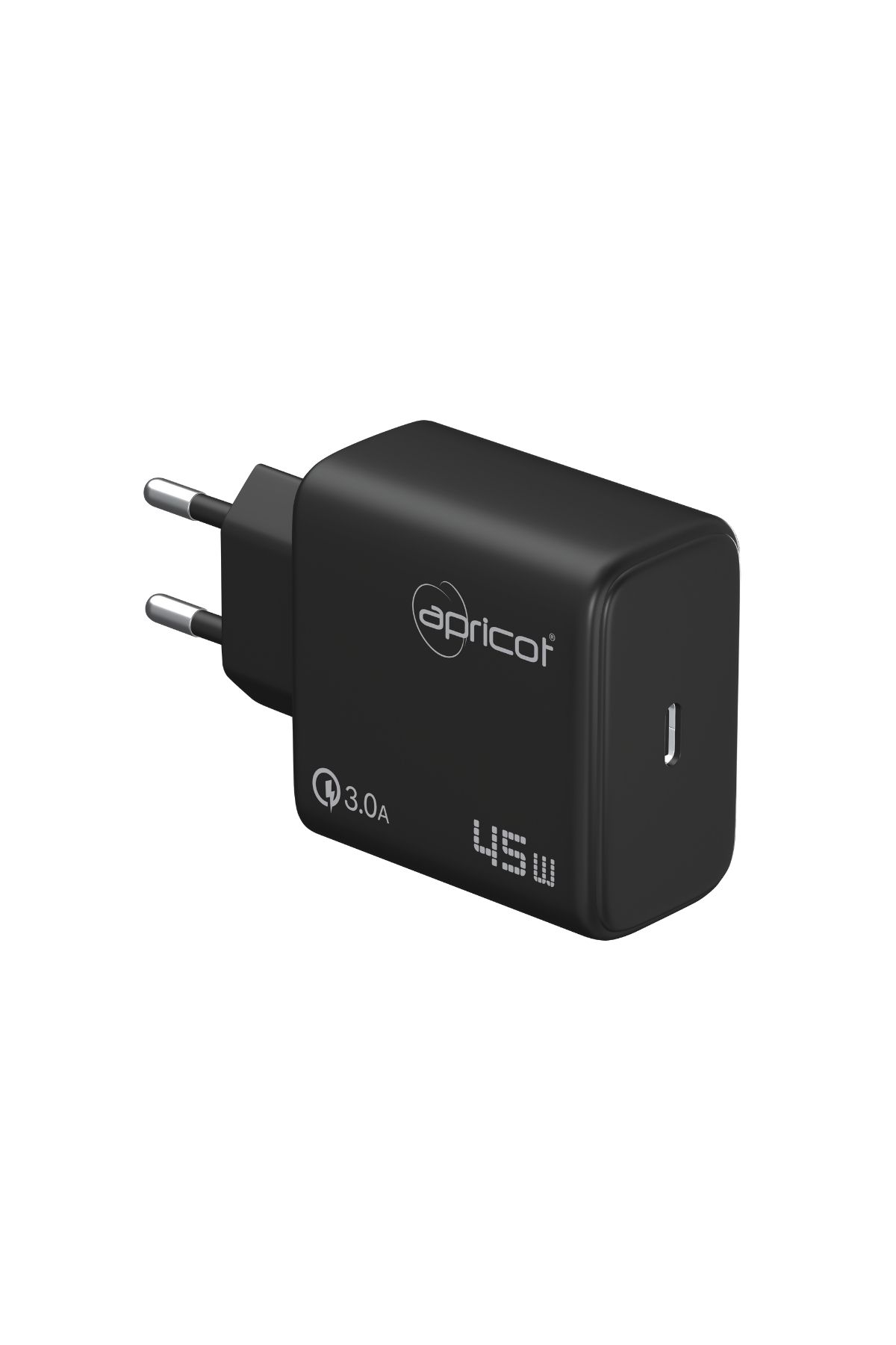 Apricot APC-U445/B 45W GaN Siyah Hızlı Ev Şarj Adaptörü