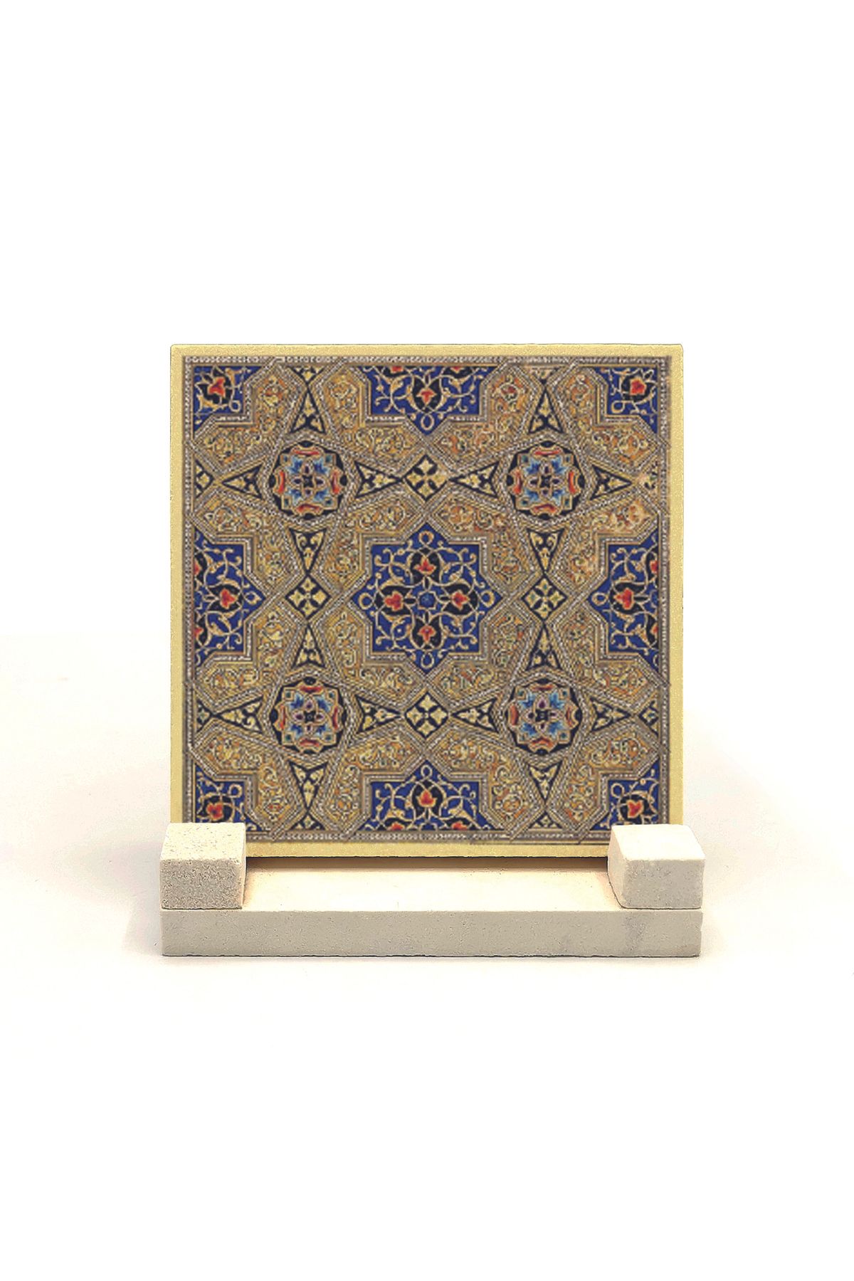 Souvenest Cuma Cami Çinisi Iran Baskılı Doğaltaş Masaüstlük 10x10 Kd-61