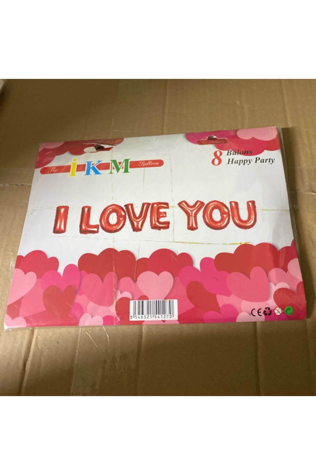 Ta-Fu Global I LOVE YOU BALON (KIRMIZI RENK)
