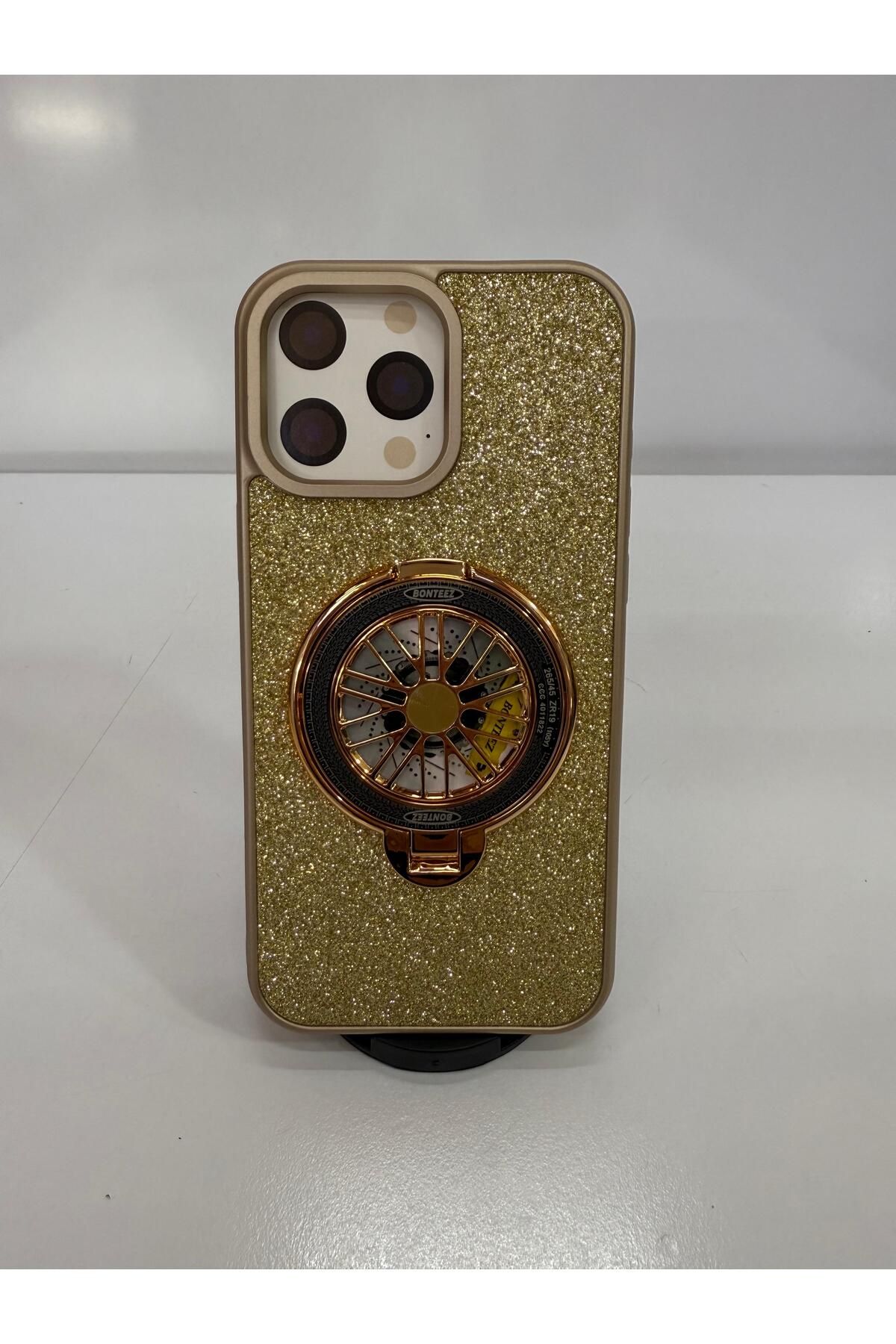 İnci İphone 16 pro max karbon standlı çok renkli kılıf