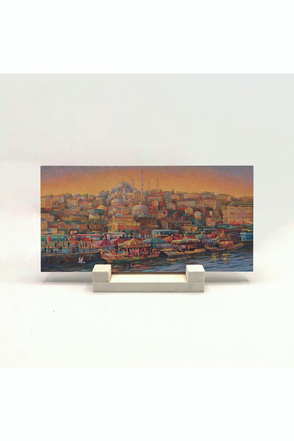 Souvenest Eminönü Baskılı Doğaltaş Masaüstlük 10x20 Drt-9