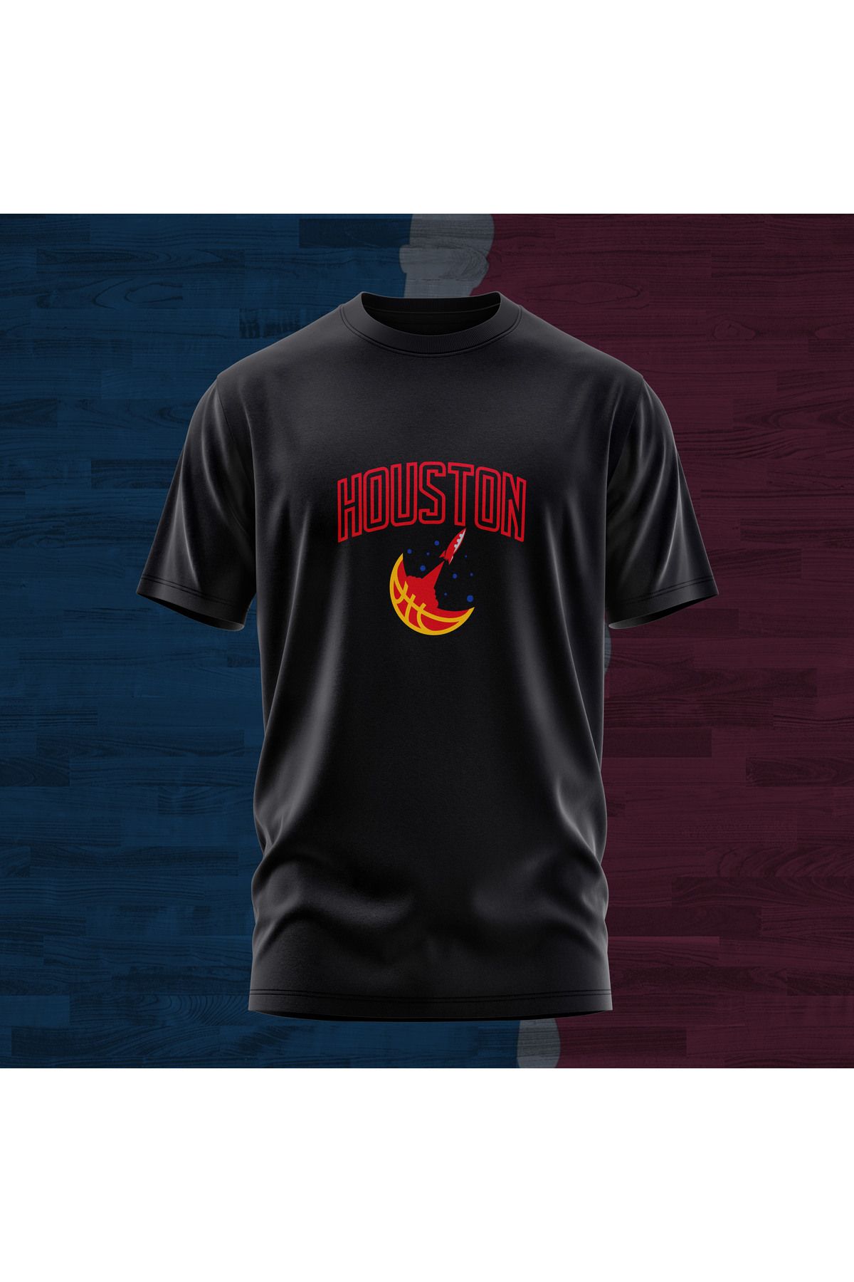 Scudetto T-Shirt Houston Rockets Rocketballs Unisex Tişört