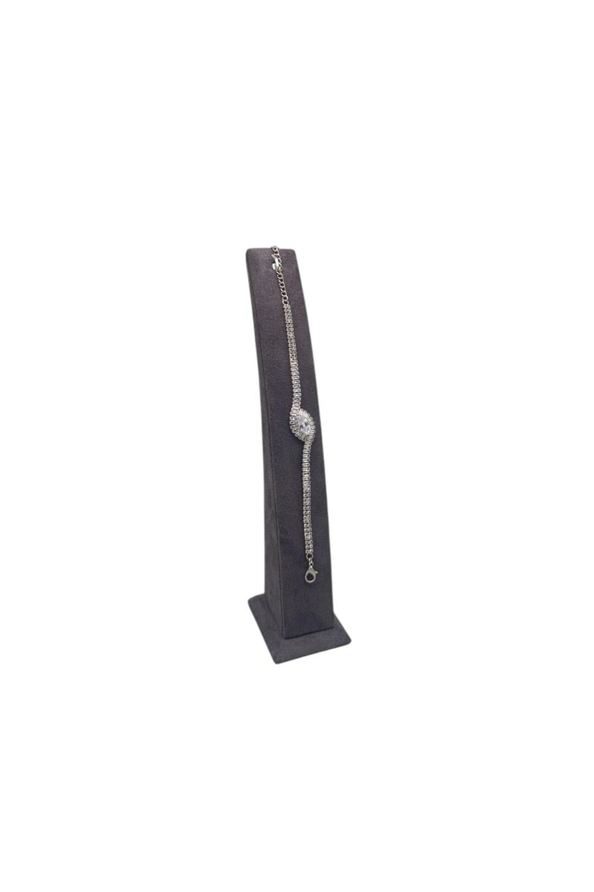 MeGass Dekor Sardunya Kumaş Füme Renk Boy 23 Cm En 5 Cm Kolyelik Bileklik Standı