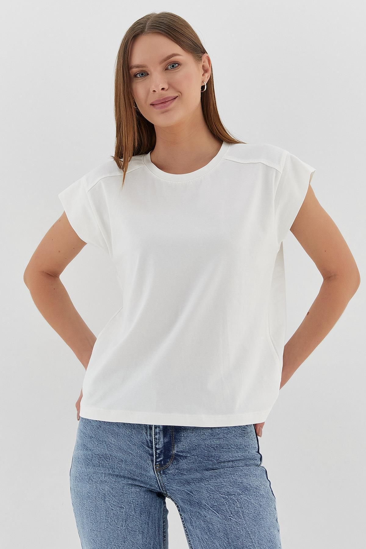 Shopping Shop Basic Tshirt EKRU