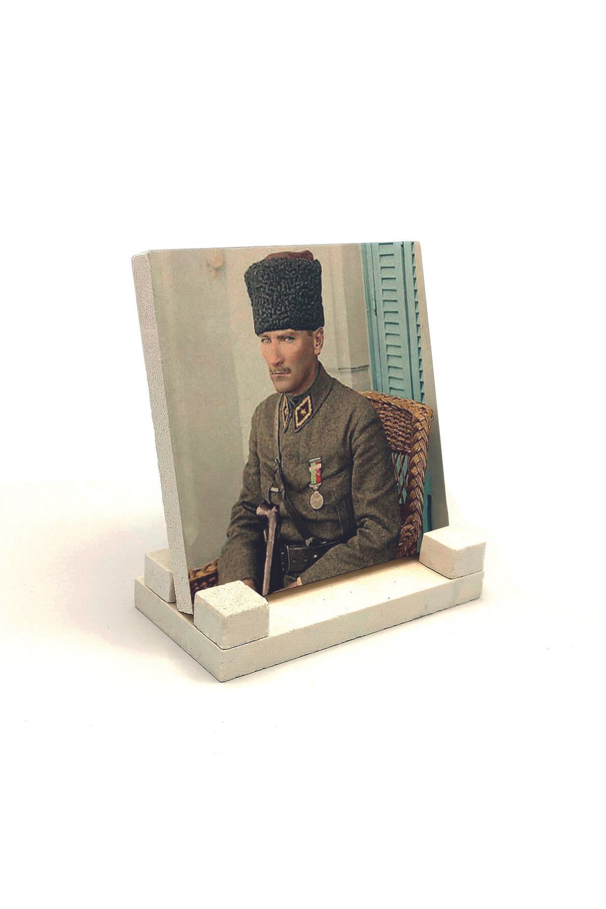 Souvenest Atatürkbaskılı Doğaltaş Masaüstlük 10x10 Krt-104