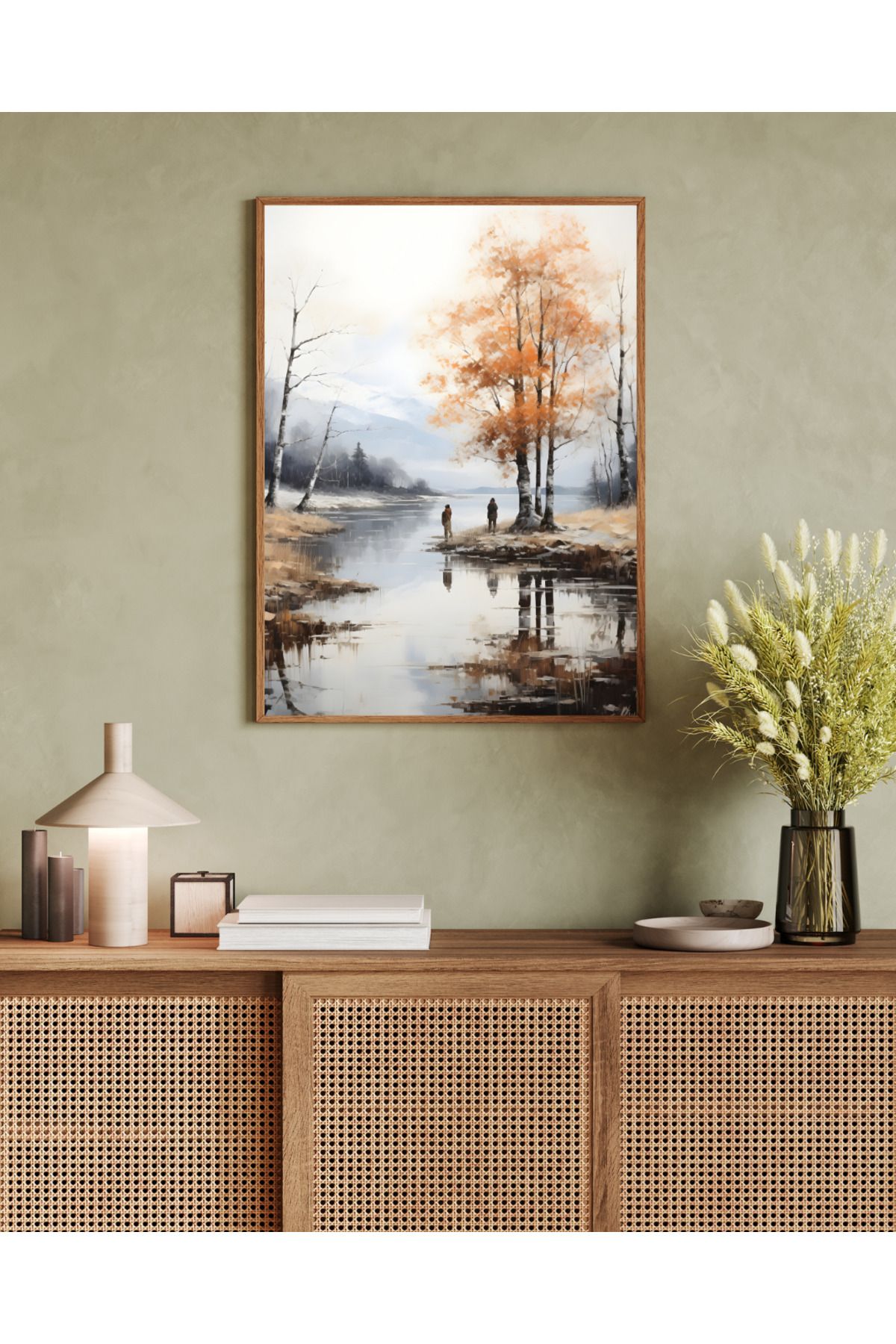 woodhomeworks tek parça salon ofis dekor tablo