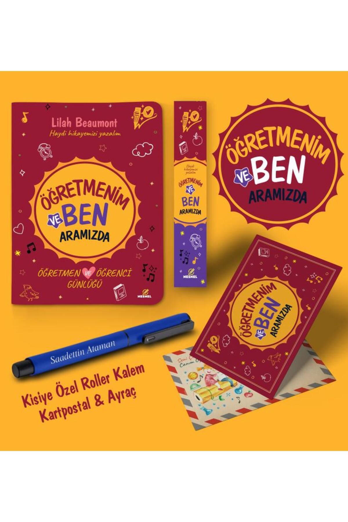 nesnel yayınlar Öğretmenim ve Ben Aramızda Ayraç Kartpostal Kalem - Lacivert