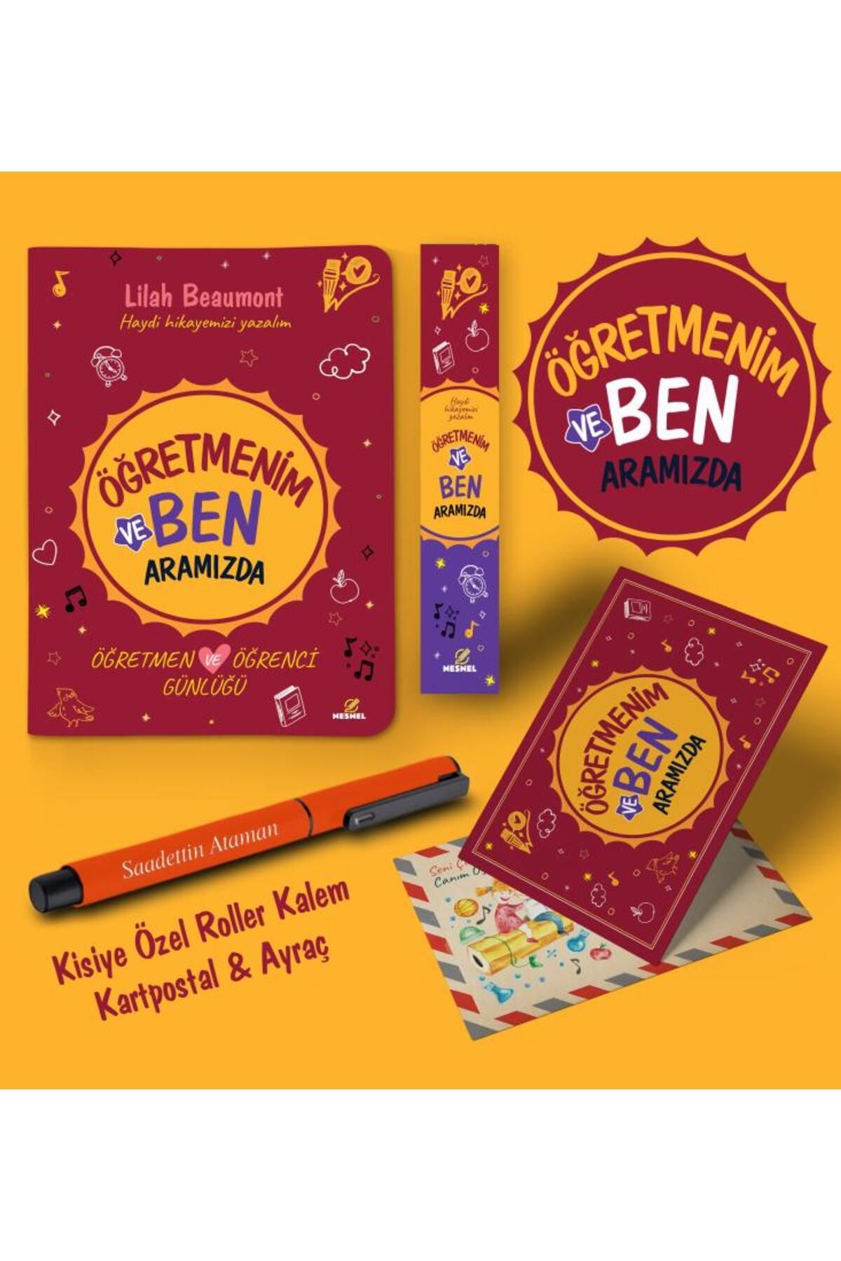 nesnel yayınlar Öğretmenim ve Ben Aramızda Ayraç Kartpostal Kalem - Turuncu