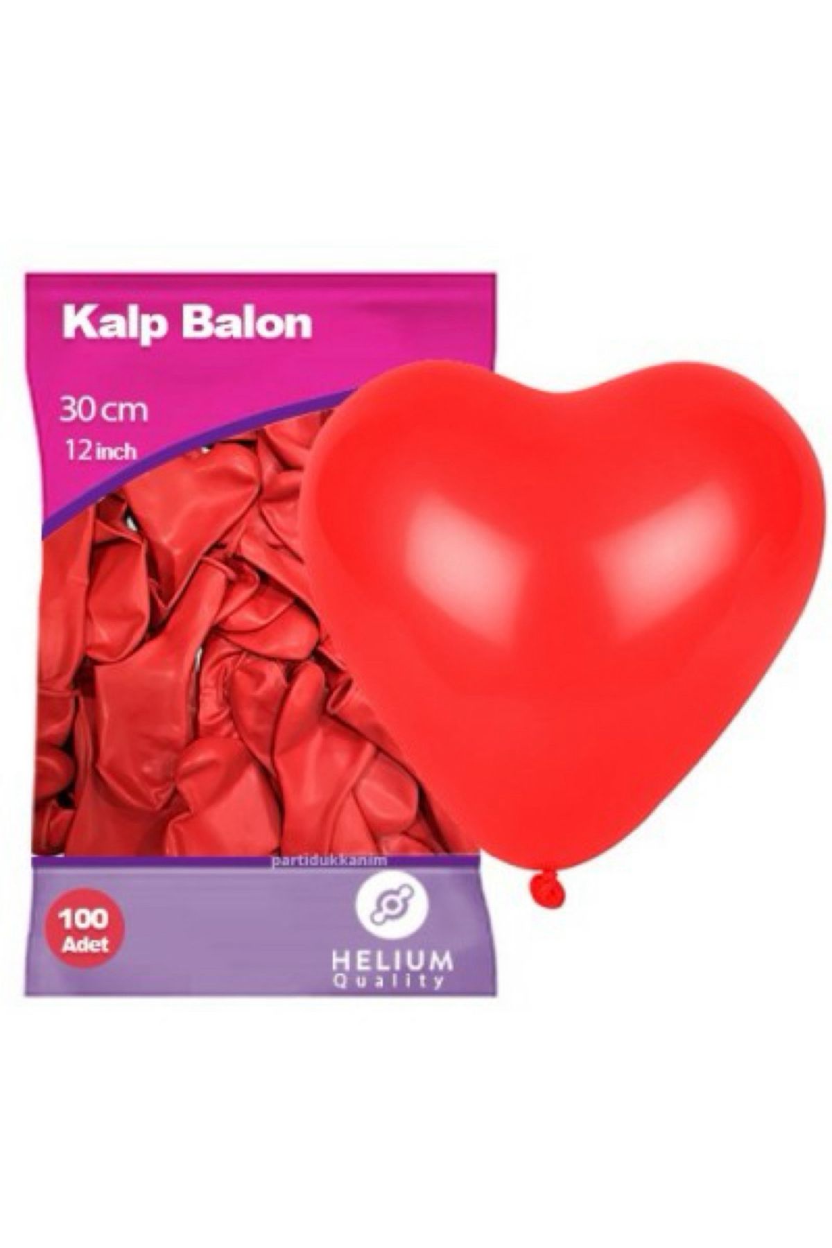 Ta-Fu Global KALPLİ BASKISIZ KIRMIZI BALON (100'LÜ)
