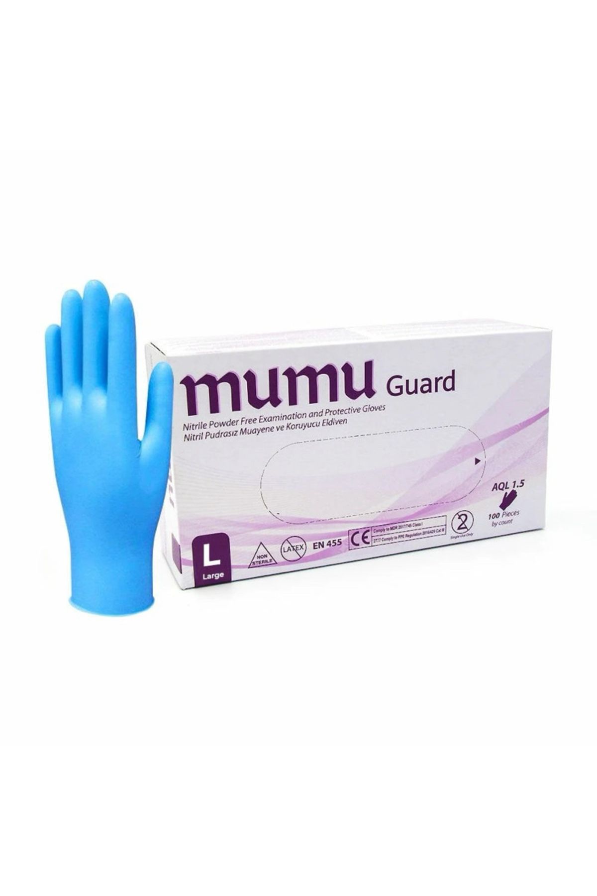 Ta-Fu Global MUMU MAVİ NİTRİL L BEDEN ELDİVEN (100ADET)