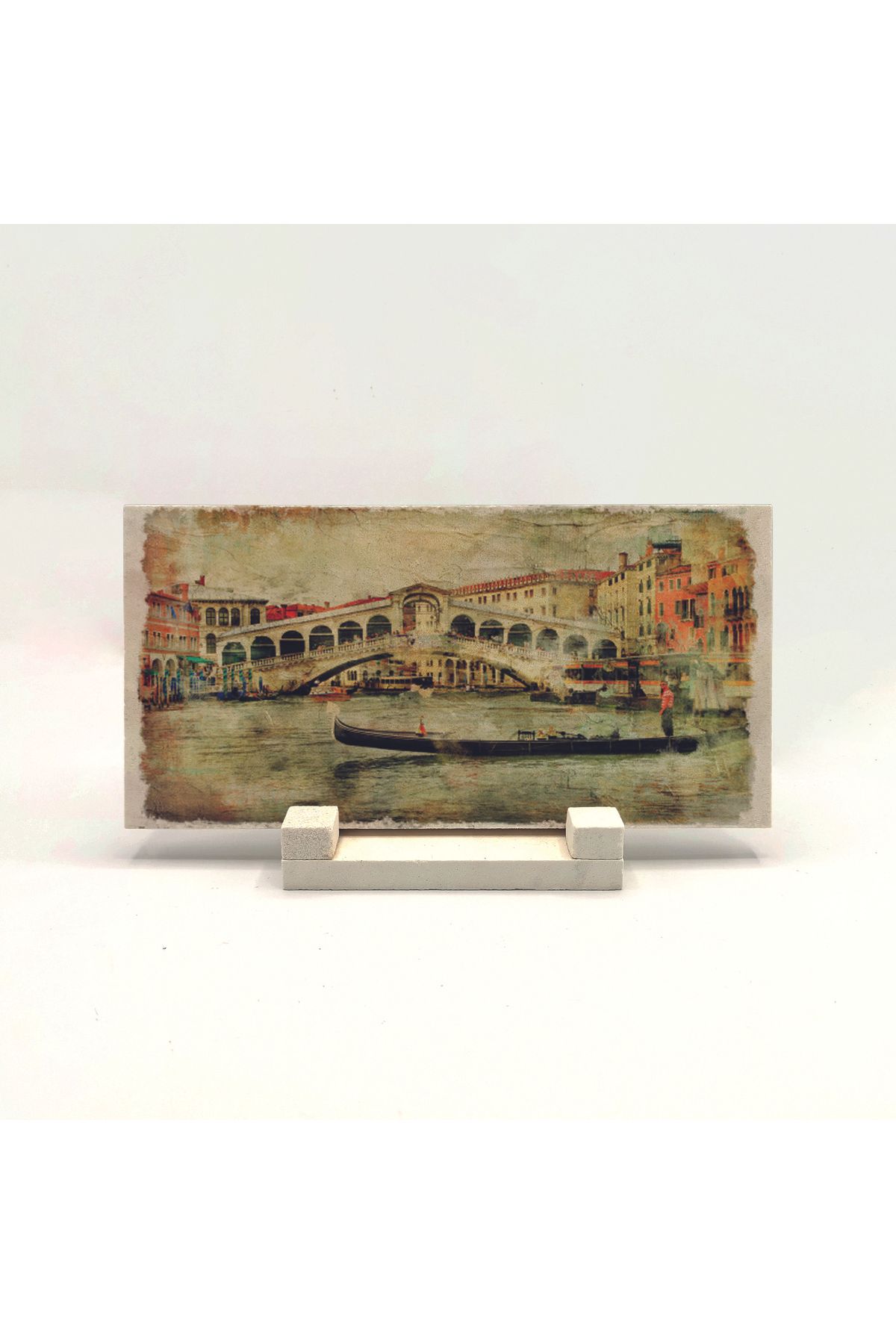 Souvenest İtalya Baskılı Doğaltaş Masaüstlük 10x20 Drg-4