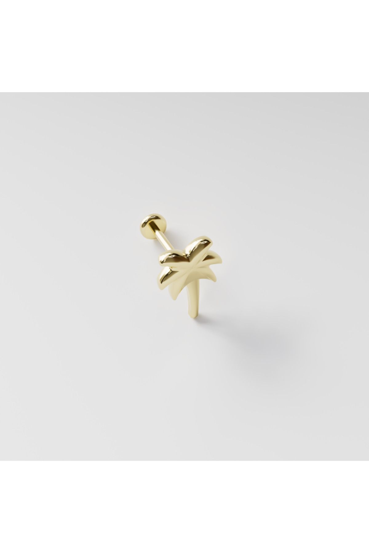 DesignbyKairos 14 Ayar Altın Palmiye Piercing / Tragus, Helix