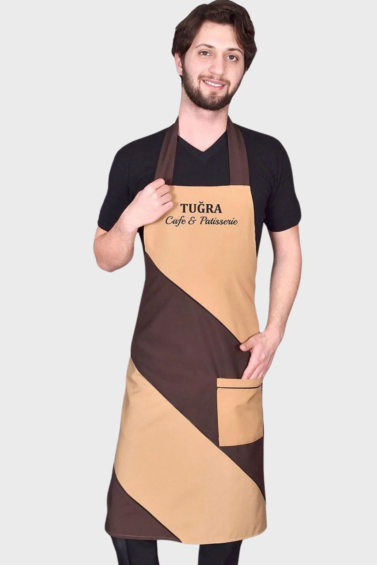 Üniformanya İsim Hediyeli Kişiye Özel Boyundan Mutfak Şef Aşçı Garson Cafe Restaurant Servis Barista Önlüğü