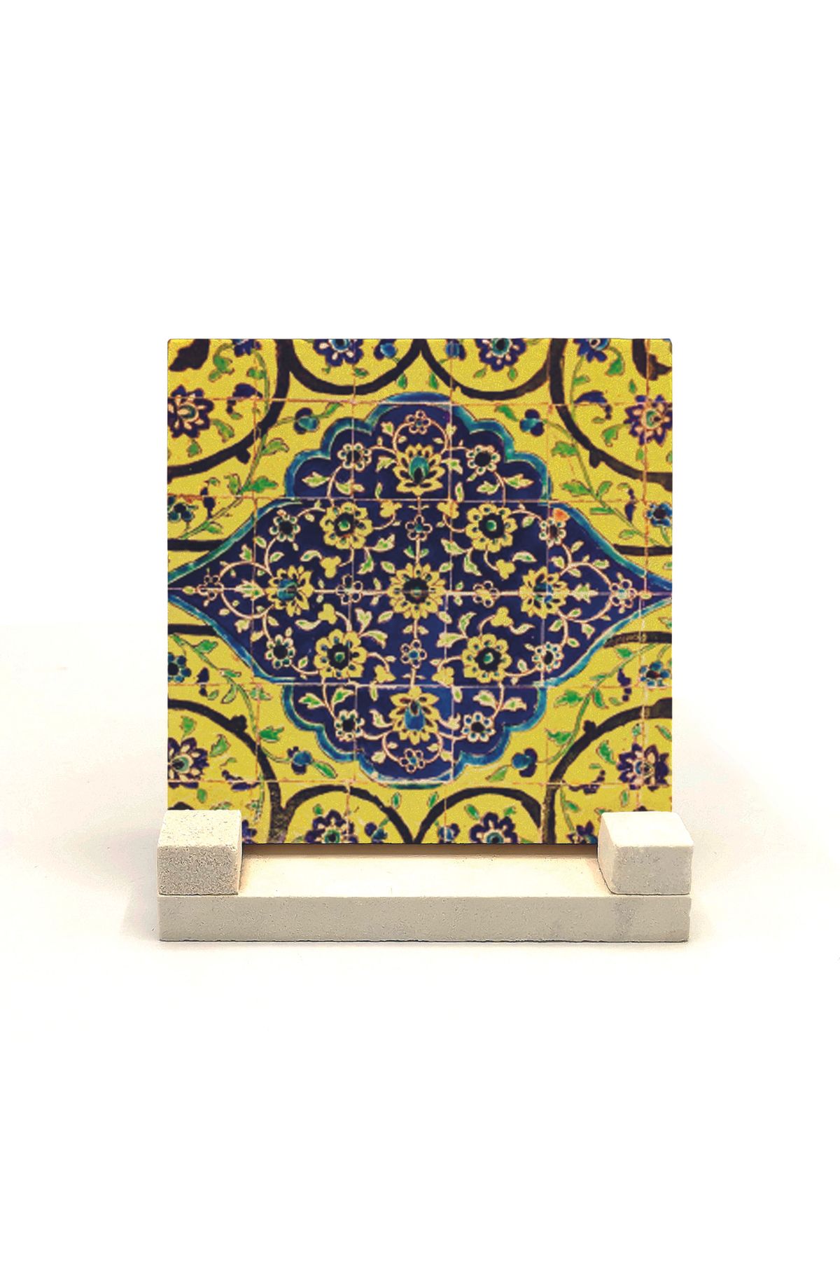 Souvenest Desen Baskılı Doğaltaş Masaüstlük 10x10 Kd-15