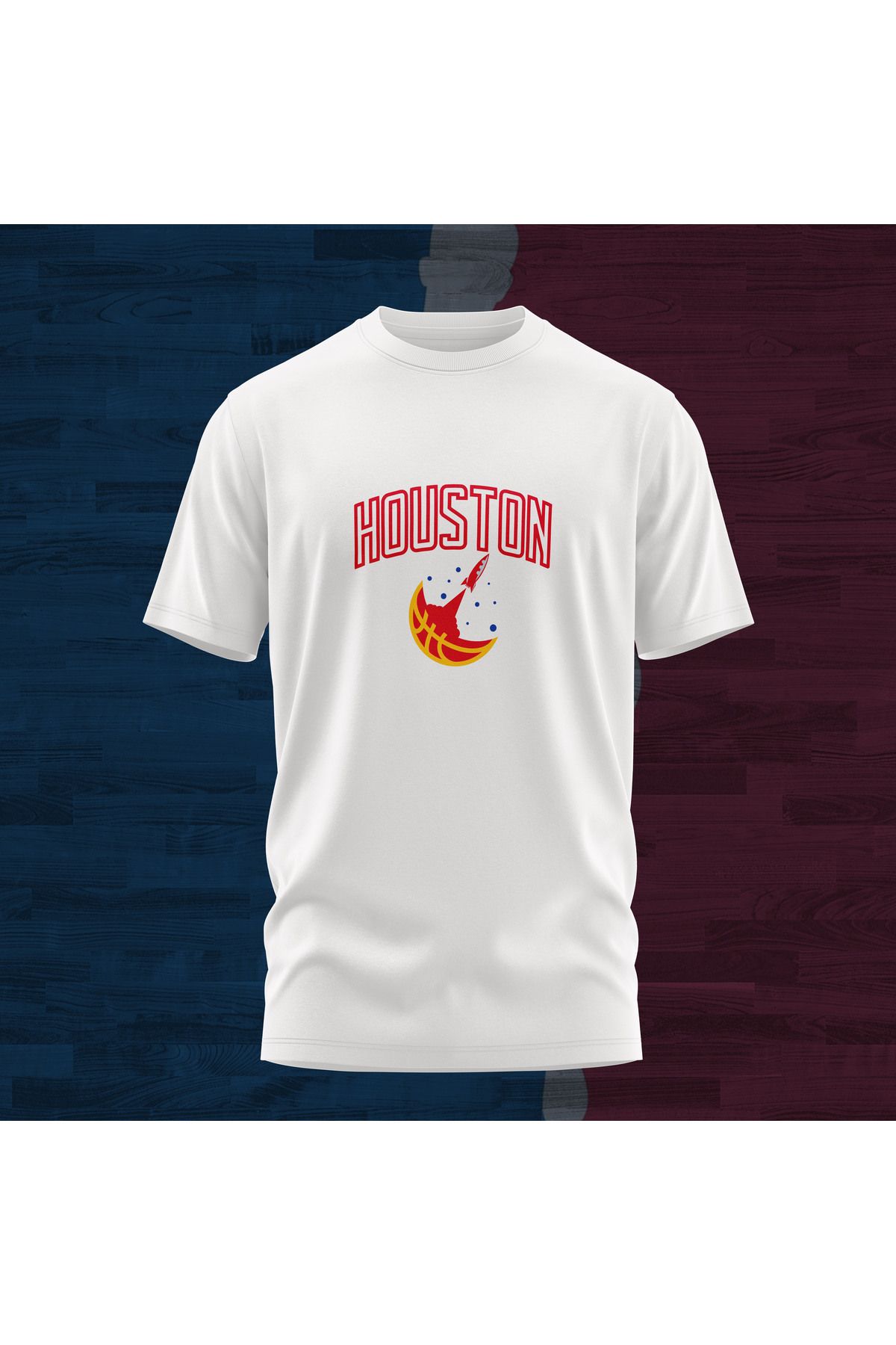 Scudetto T-Shirt Houston Rockets Rocketballs Unisex Tişört