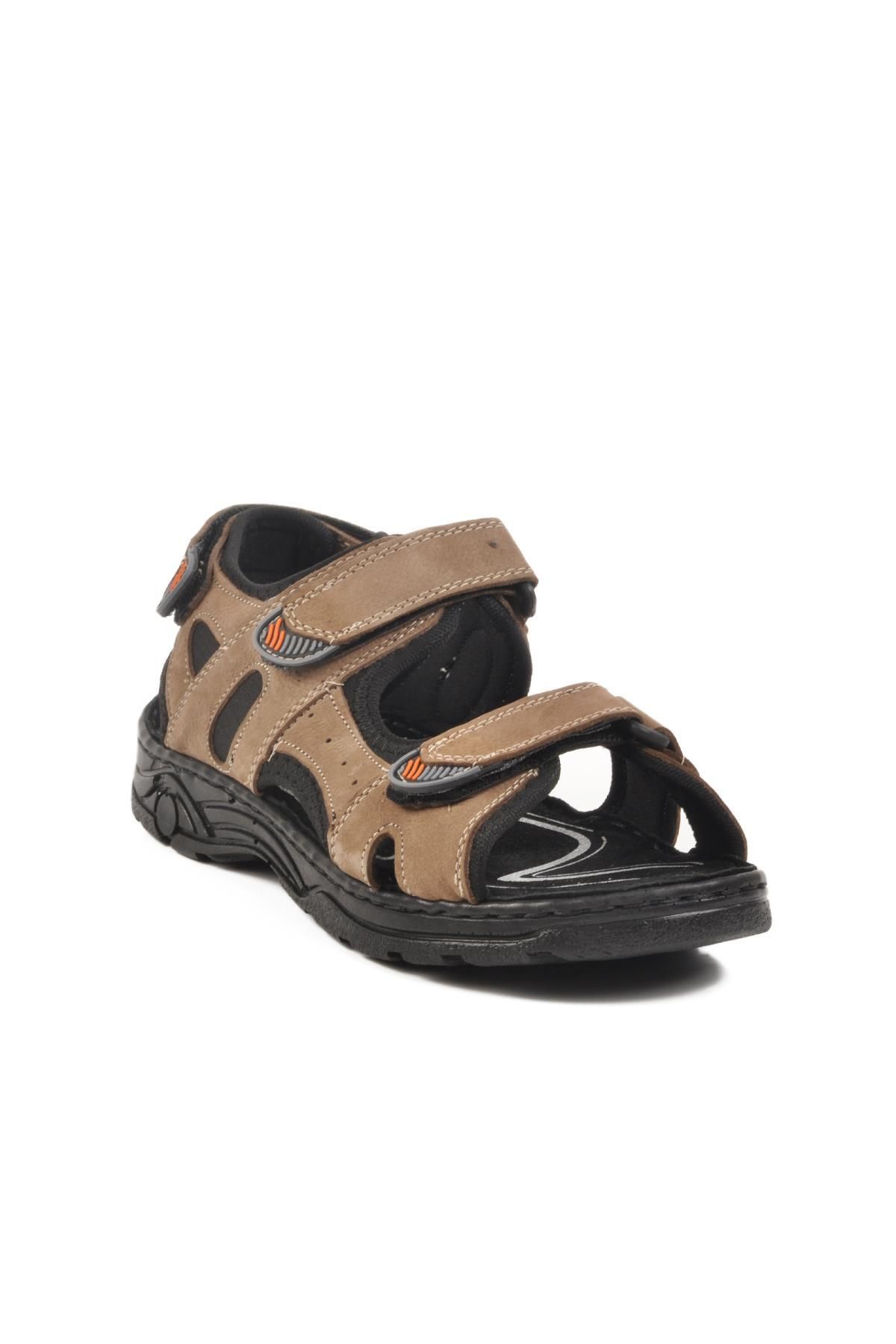 AYAKMOD Kum Nubuk Hakiki Deri Erkek Çocuk Sandalet 1305 G