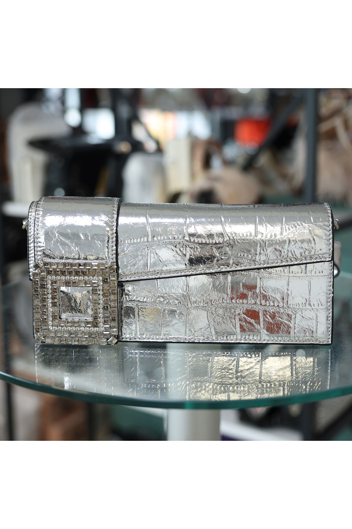 EVASAMLİSHOESBAG Portföy Gümüş Çanta