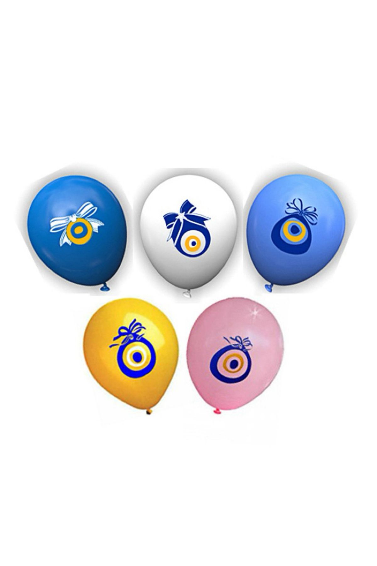 Ta-Fu Global SARI NAZAR BONCUKLU BALON (50'Lİ)