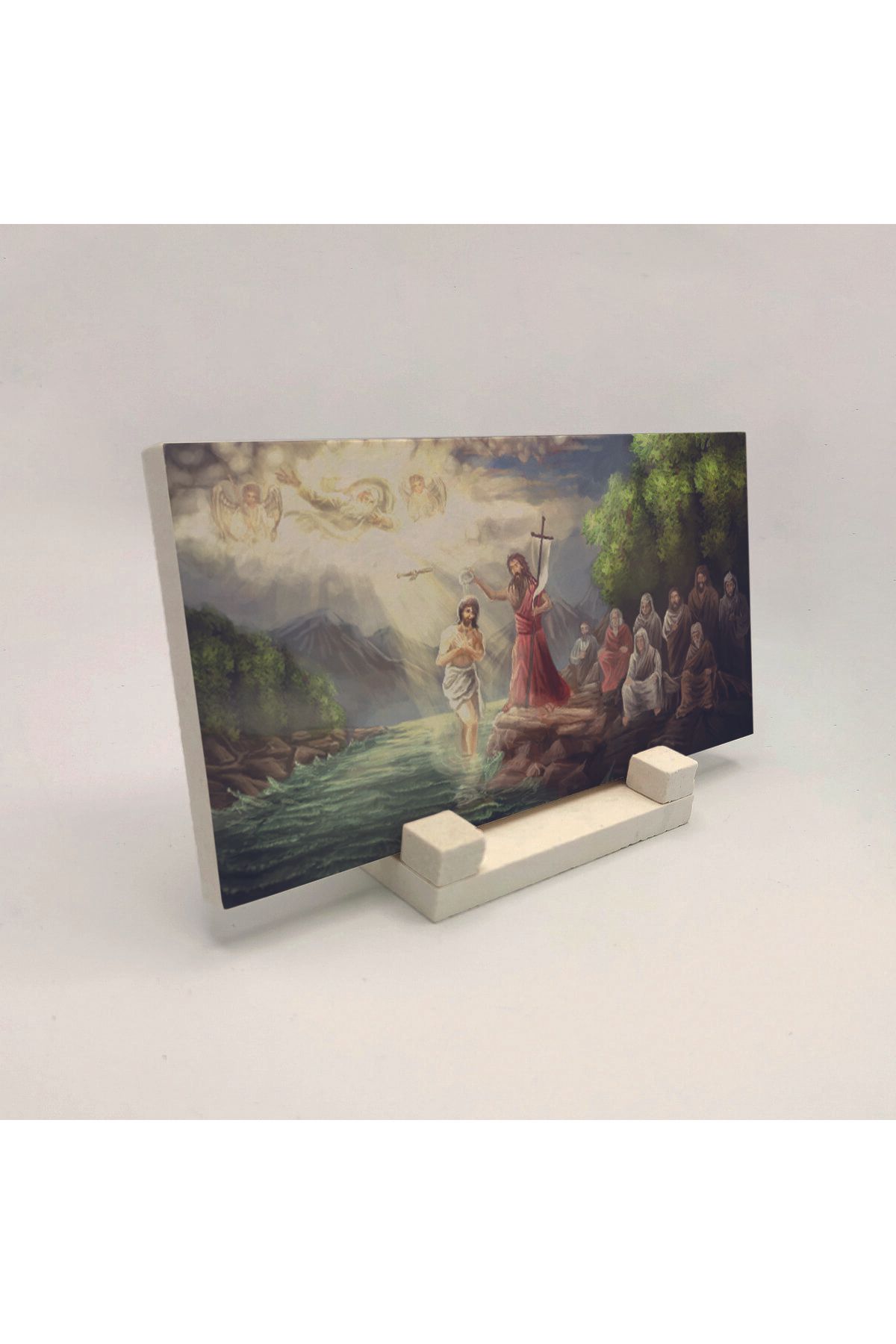 Souvenest Isa Baskılı Doğaltaş Masaüstlük 10x20 DRG-59