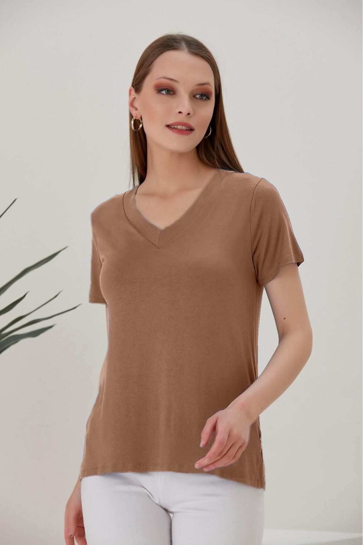HOFY 1335 Büyük Beden Penye Bluz