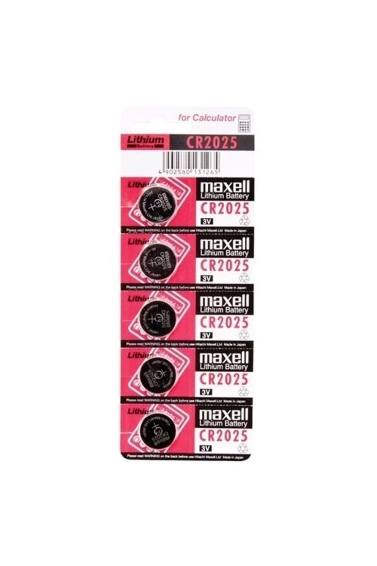 Yuba Avm Maxell Cr2025 3v Lityum Düğme Pil 5'li Paket