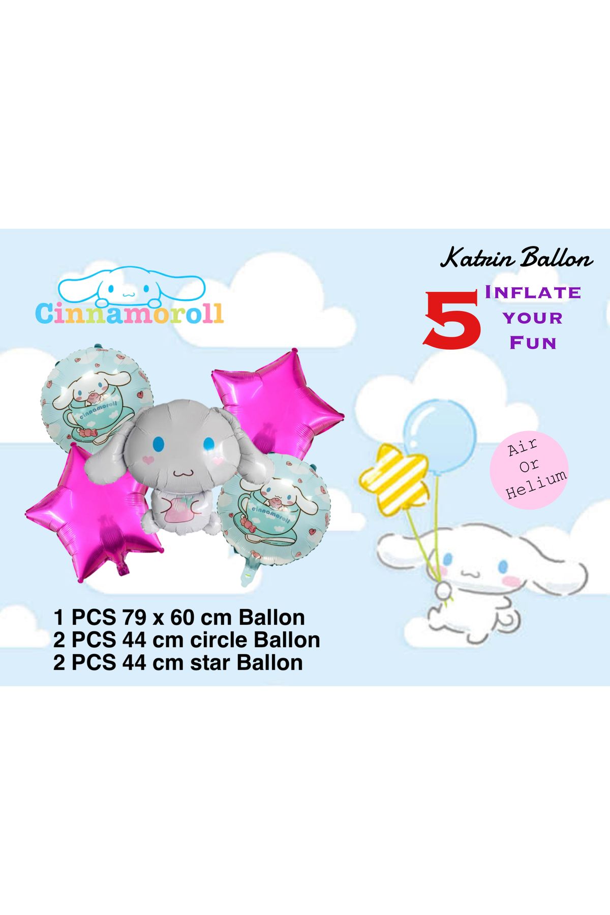 KATRİN Cinnamoroll 5li Folyo Balon