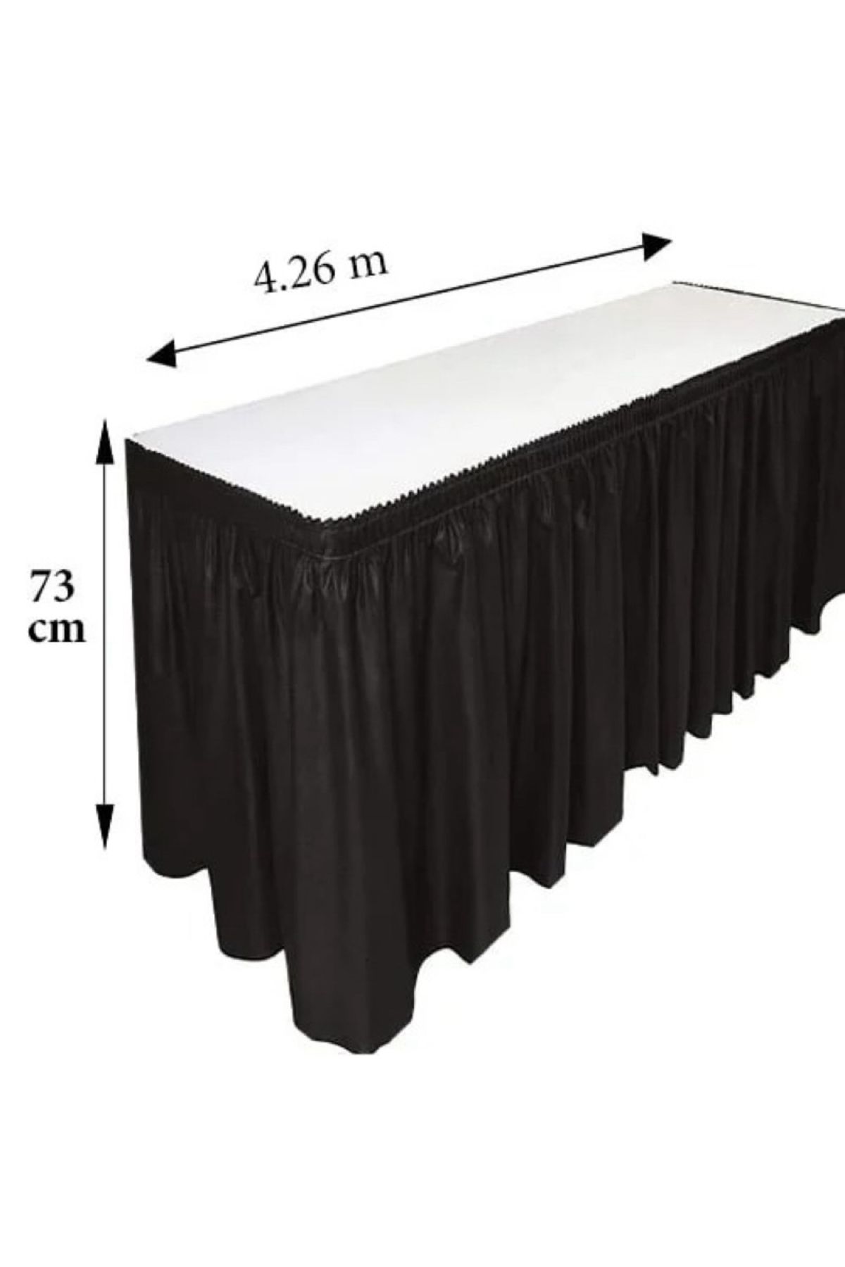Ta-Fu Global 70X400 CM SİYAH RENK MASA ETEĞİ