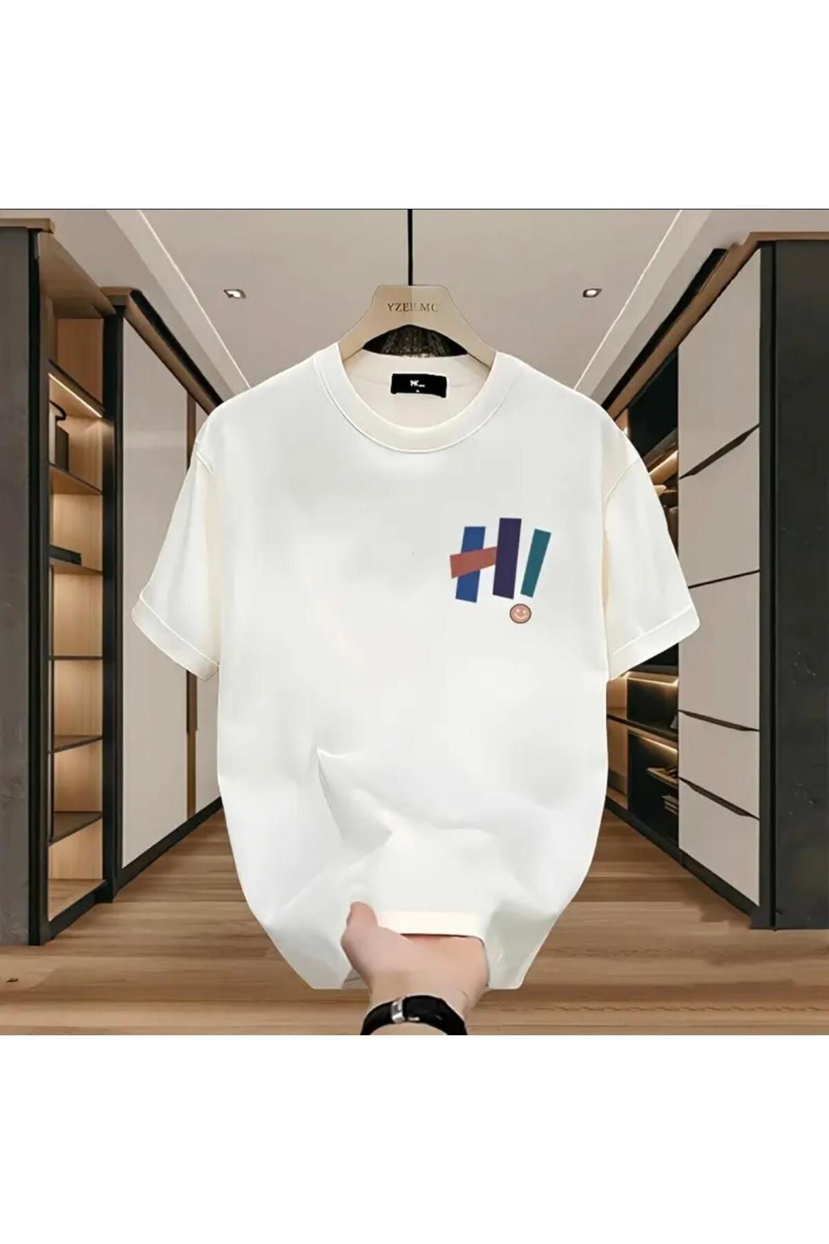 Hunors Sportswear & Company Göğüs Baskılı Basic T-Shirt