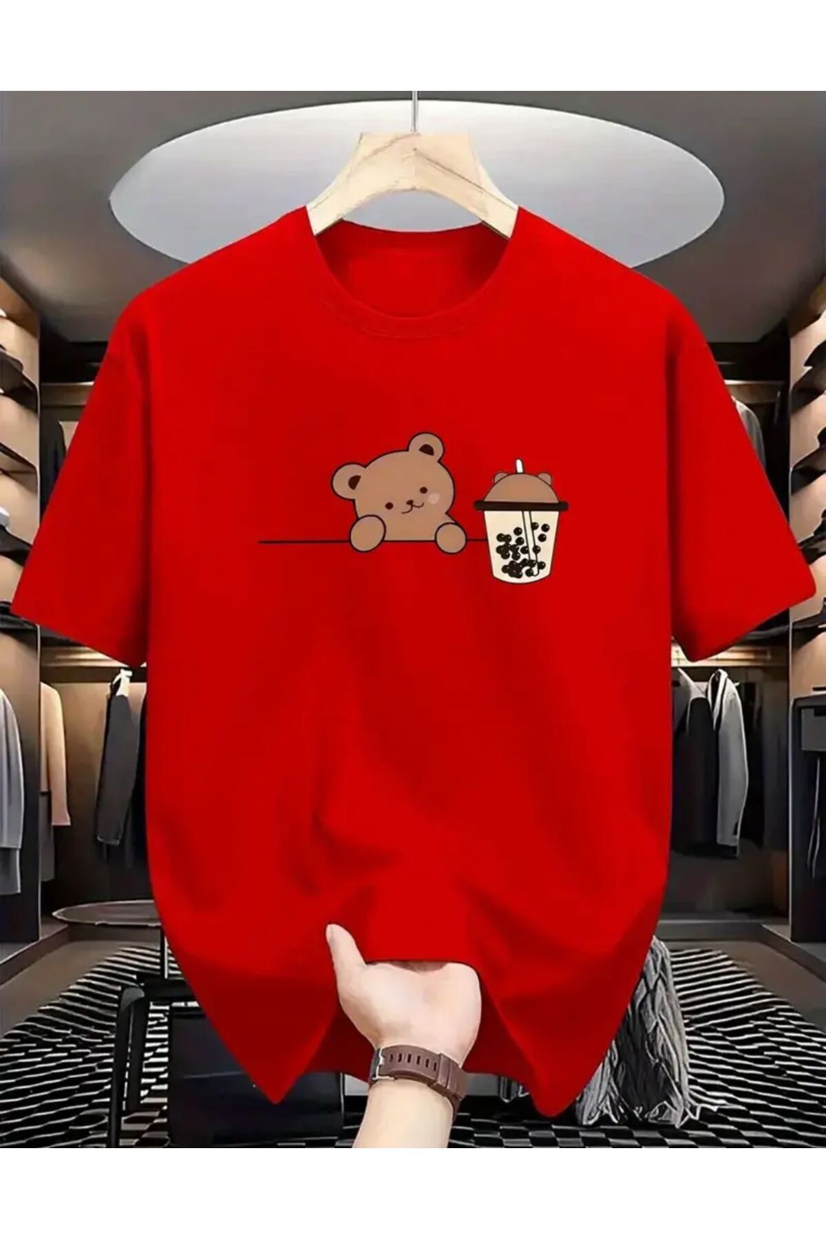Boi Ayıcık Baskılı Basic T-Shirt