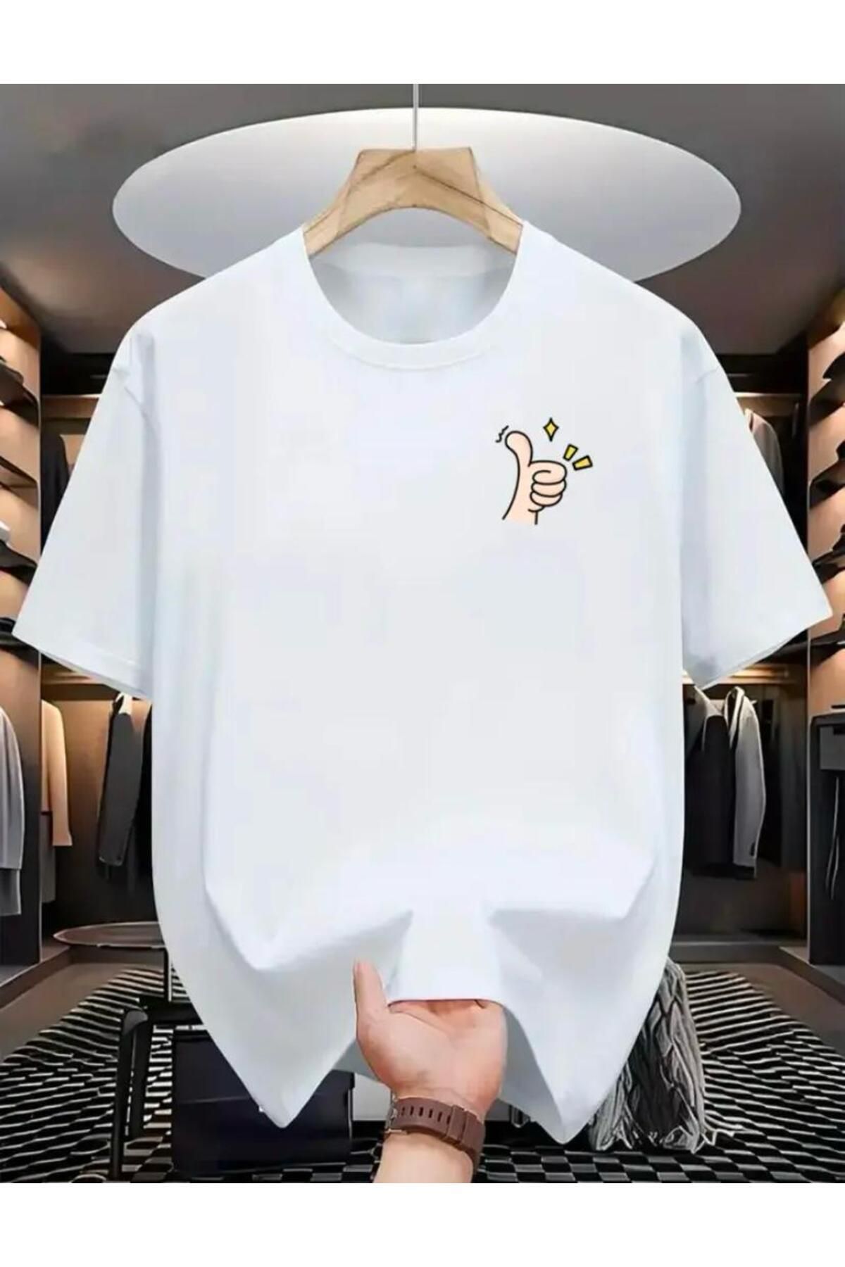 warn Baskılı Basic T-Shirt