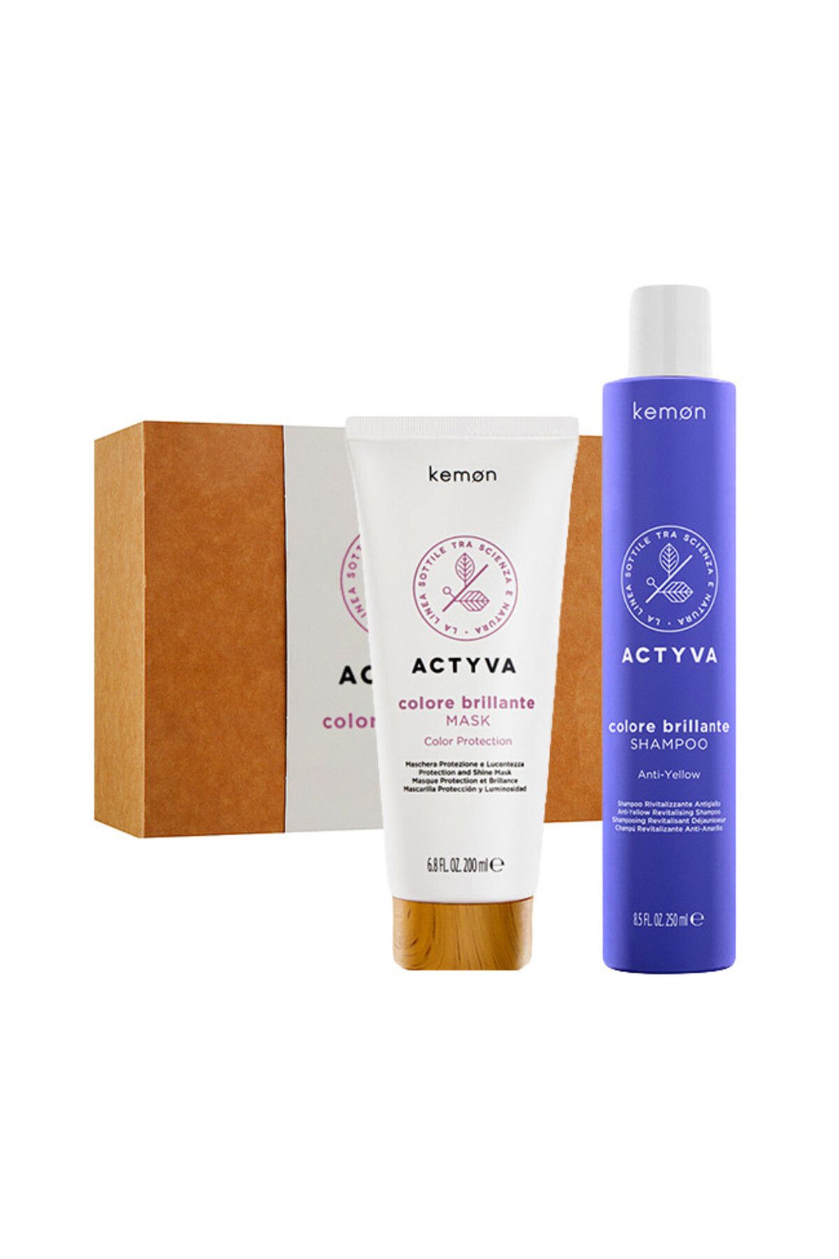 Kemon-Set Actyva Colore Brillante pentru păr vopsit, șampon 250 ml + mască 200 ml 1