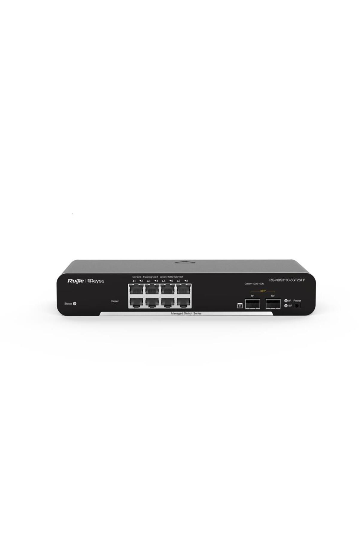 Vobotek Teknoloji Ruijie RG-NBS3100-8GT2SFP-P 8-Port POE+ Gigabit L2 Managed Switch, 8 Gigabit RJ45 Ports,2 SFP Slots