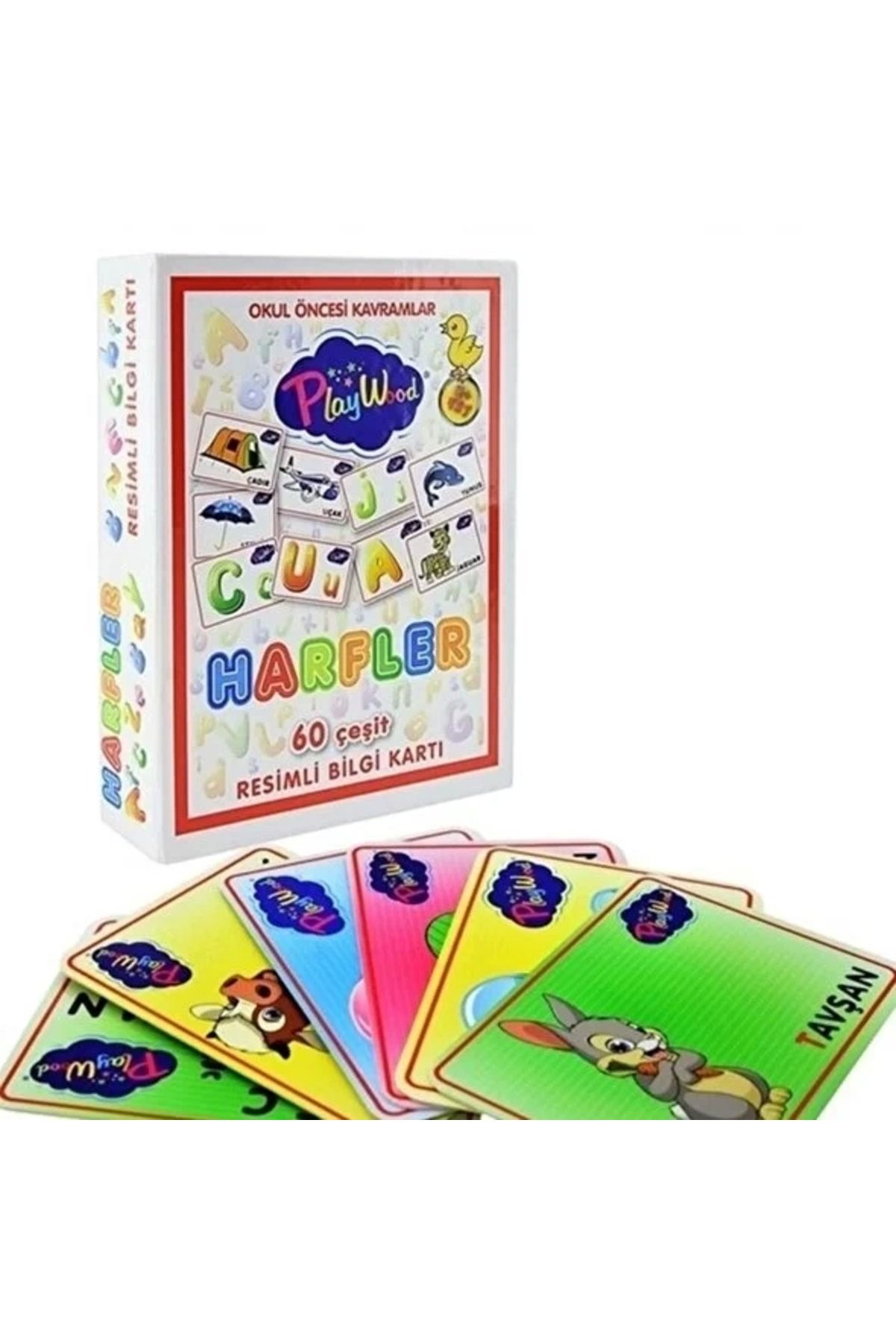 OurStyles PlayWood Eğitici Resimli Bilgi Kartları Harfler 26