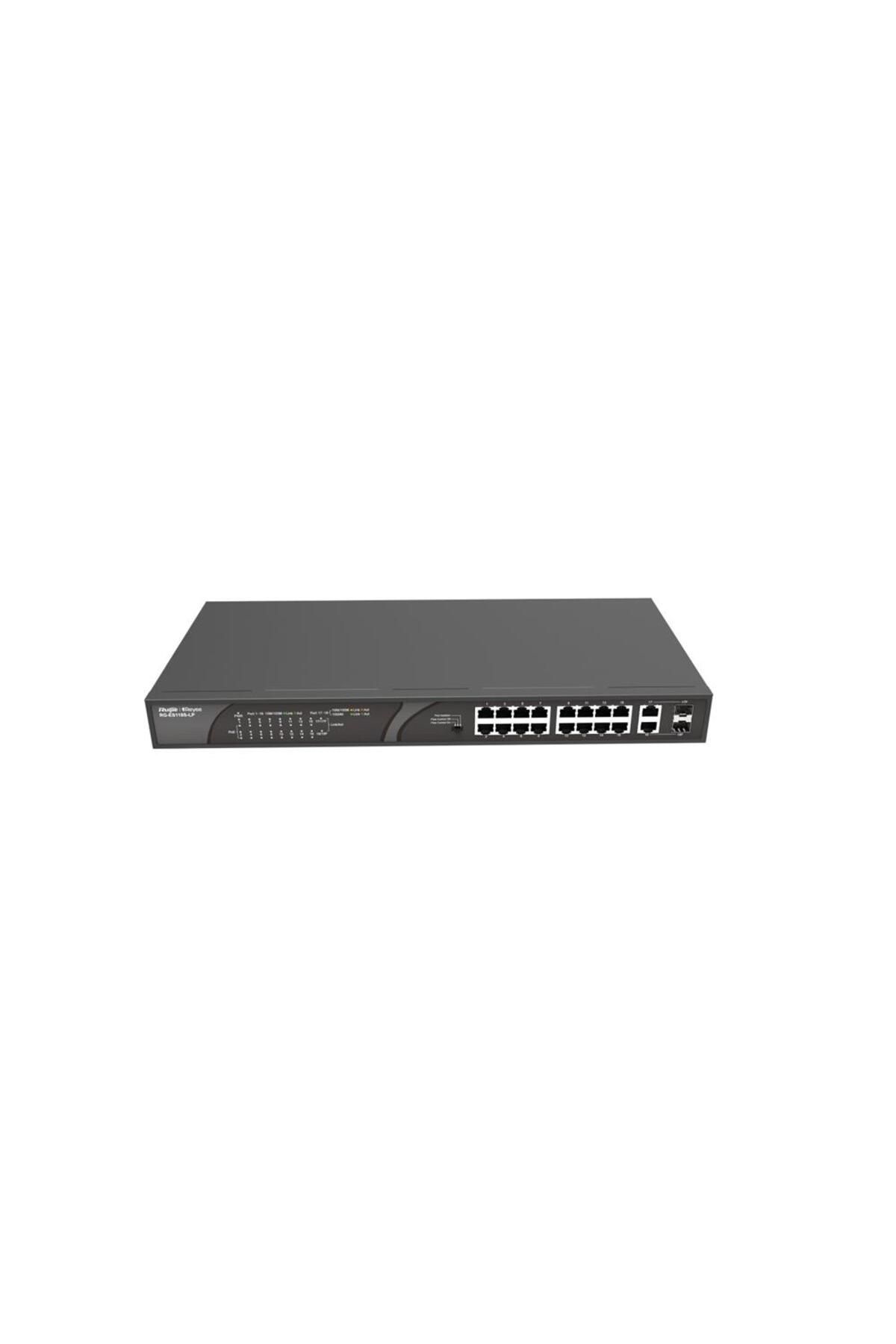 Vobotek Teknoloji Ruijie-Reyee RG-ES118S-LP 16 Port POE+ 10-100 Mbps 2 Port SFP 120W