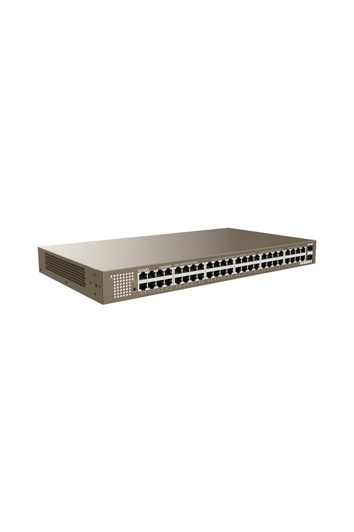 Vobotek Teknoloji Tenda TEG1050F 48 Port 10-100-1000 Mbps + 2 Port SFP Switch Çelik Kasa Rack Mount