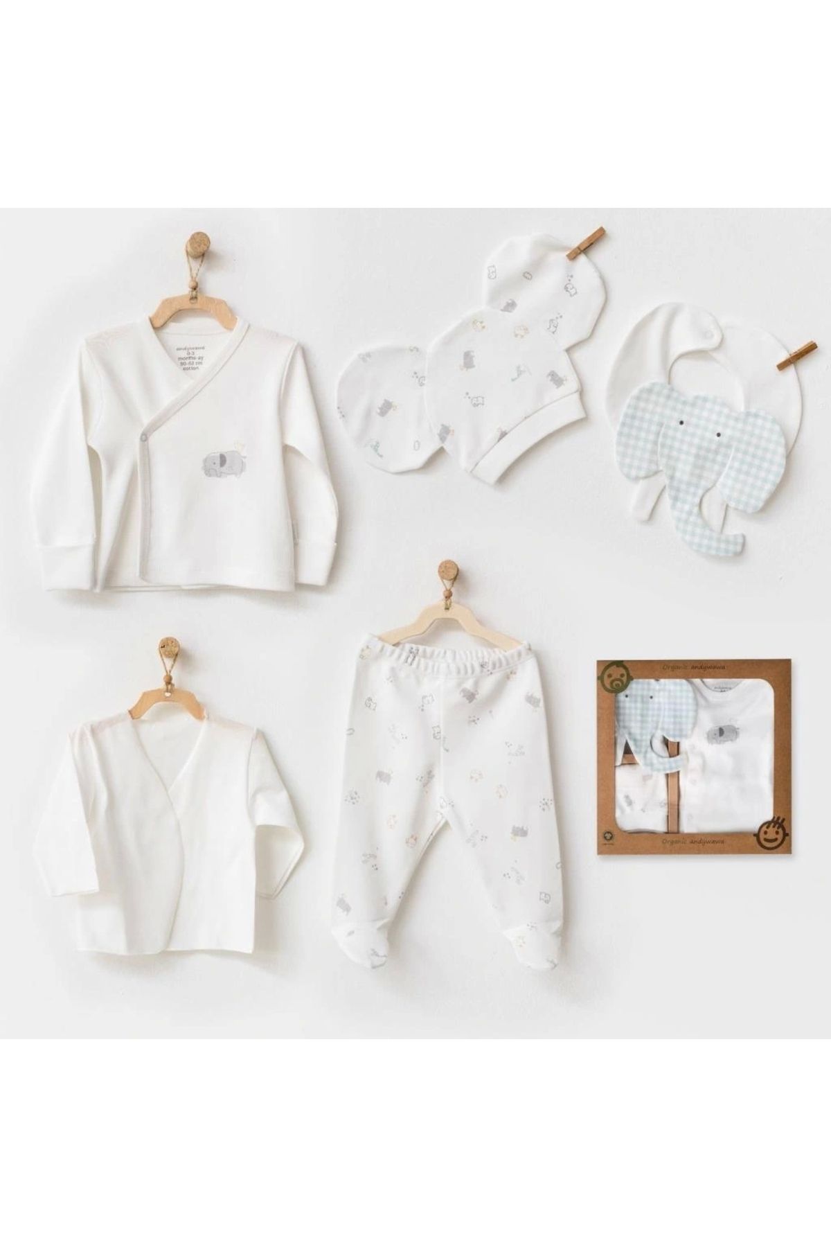 OurStyles AC25260 The Zoo S Balboa 5 Parça Hastane Çıkışı Ekru