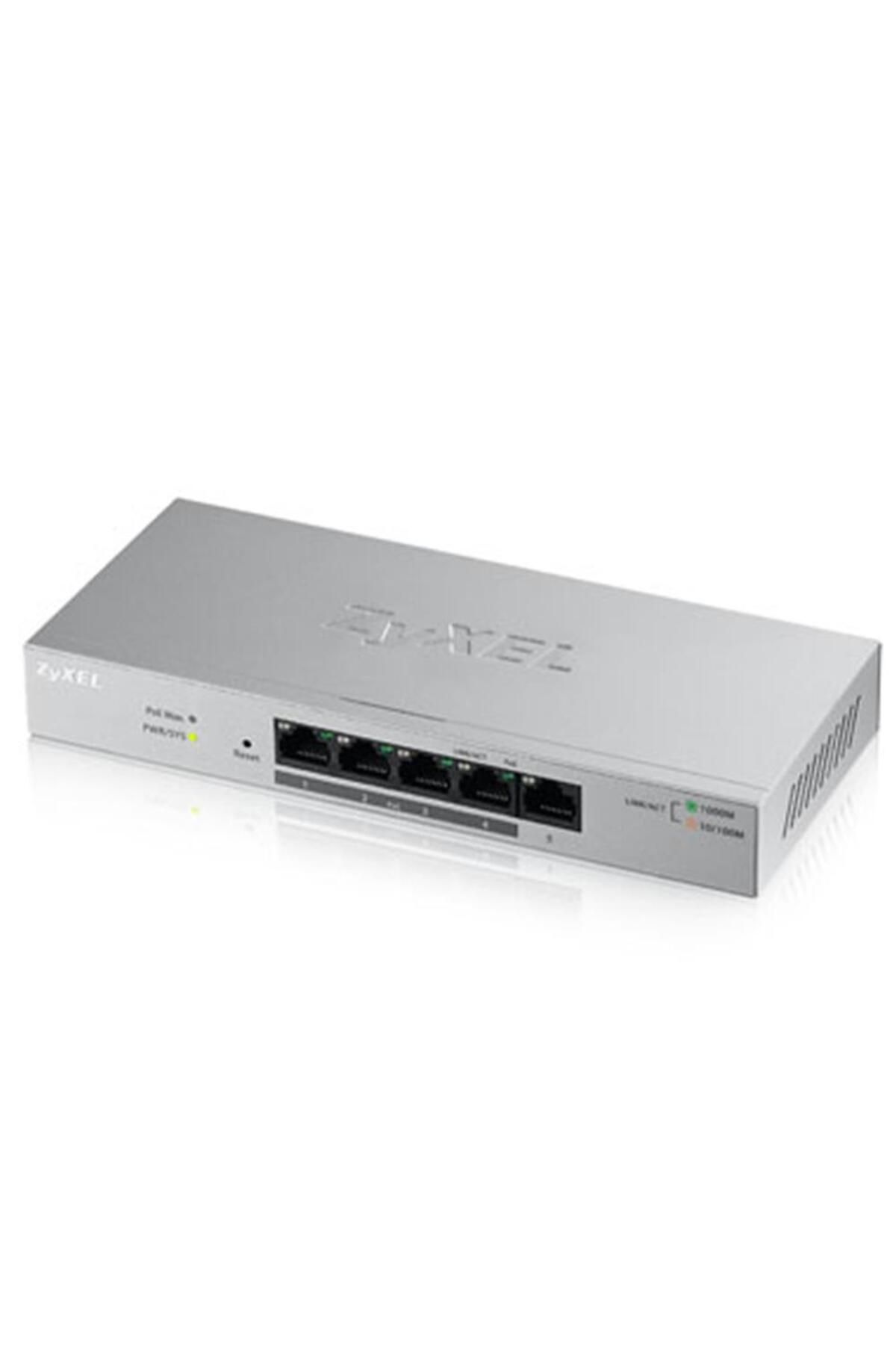 Vobotek Teknoloji Zyxel GS1200-5HP 5 Port 4 Port Poe+ 10-100-1000 Yönetilebilir Switch