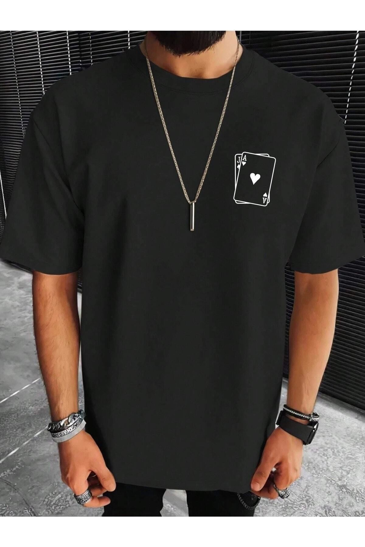 Hunors Sportswear & Company Kupa A / J Baskılı Oversize Erkek T-shirt Salaş Boyfirend