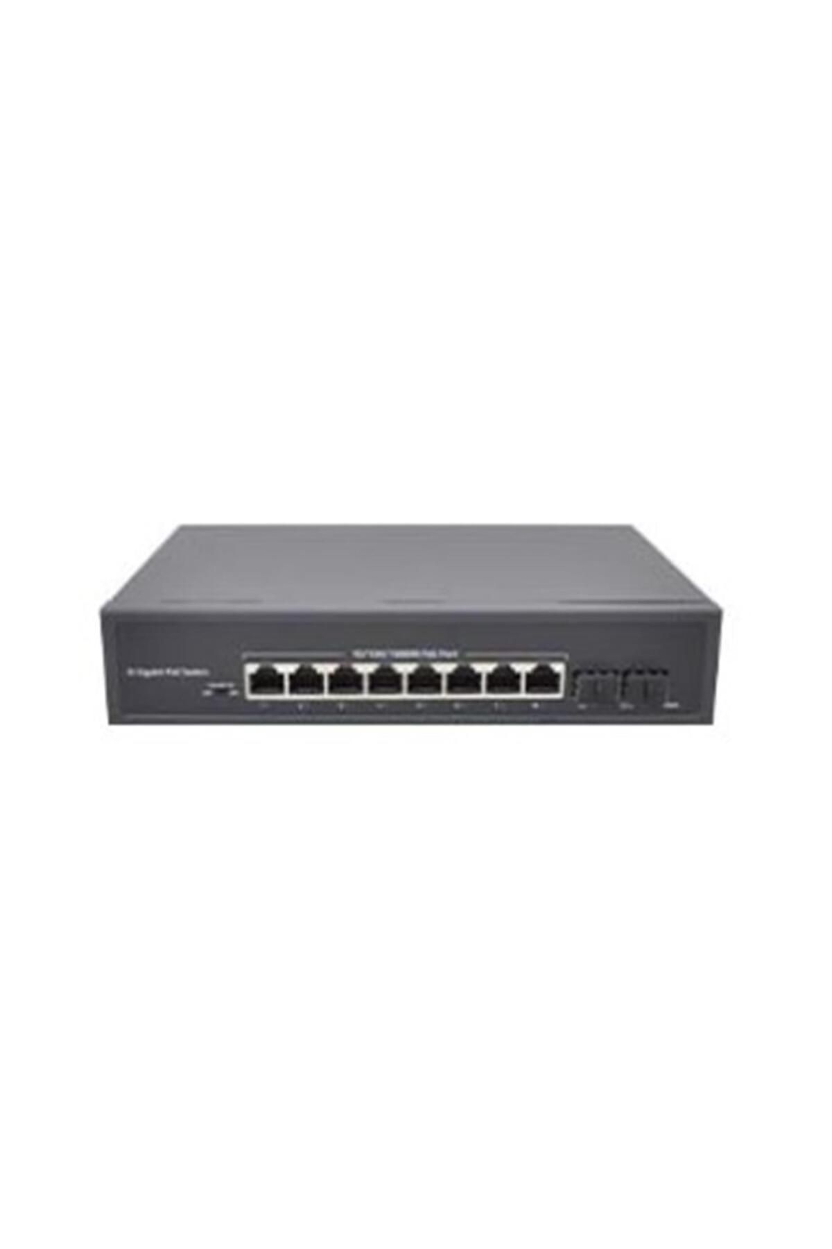 Vobotek Teknoloji Nova NVC-PSEG0822 8 Port Poe+ 10-100-1000 Mbps 2 Port 10-100-1000 Mbps Uplink 2 Port SFP Switch 120