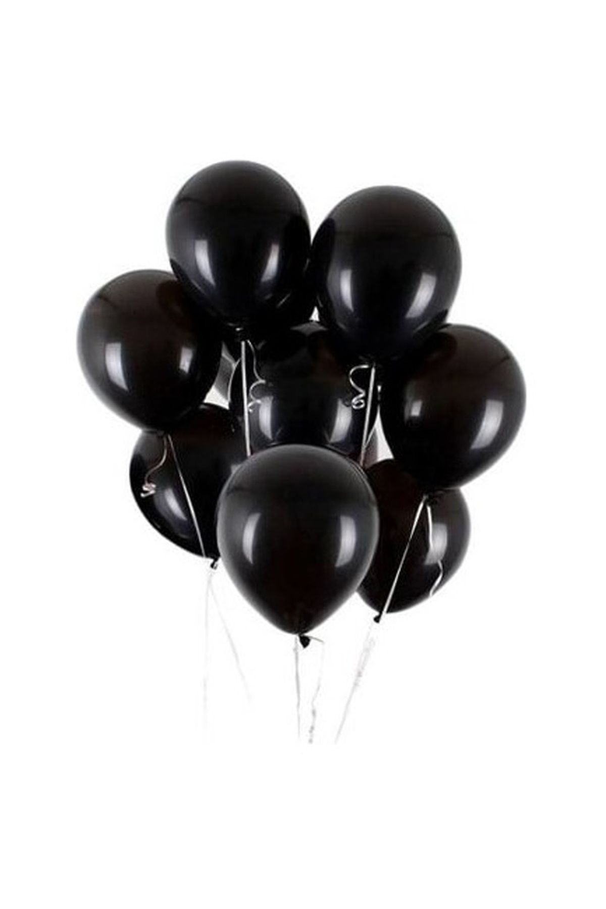 Limmy Siyah Balon Parlak Renkli 10'lu Paketli Balon 12 Inç - Siyah