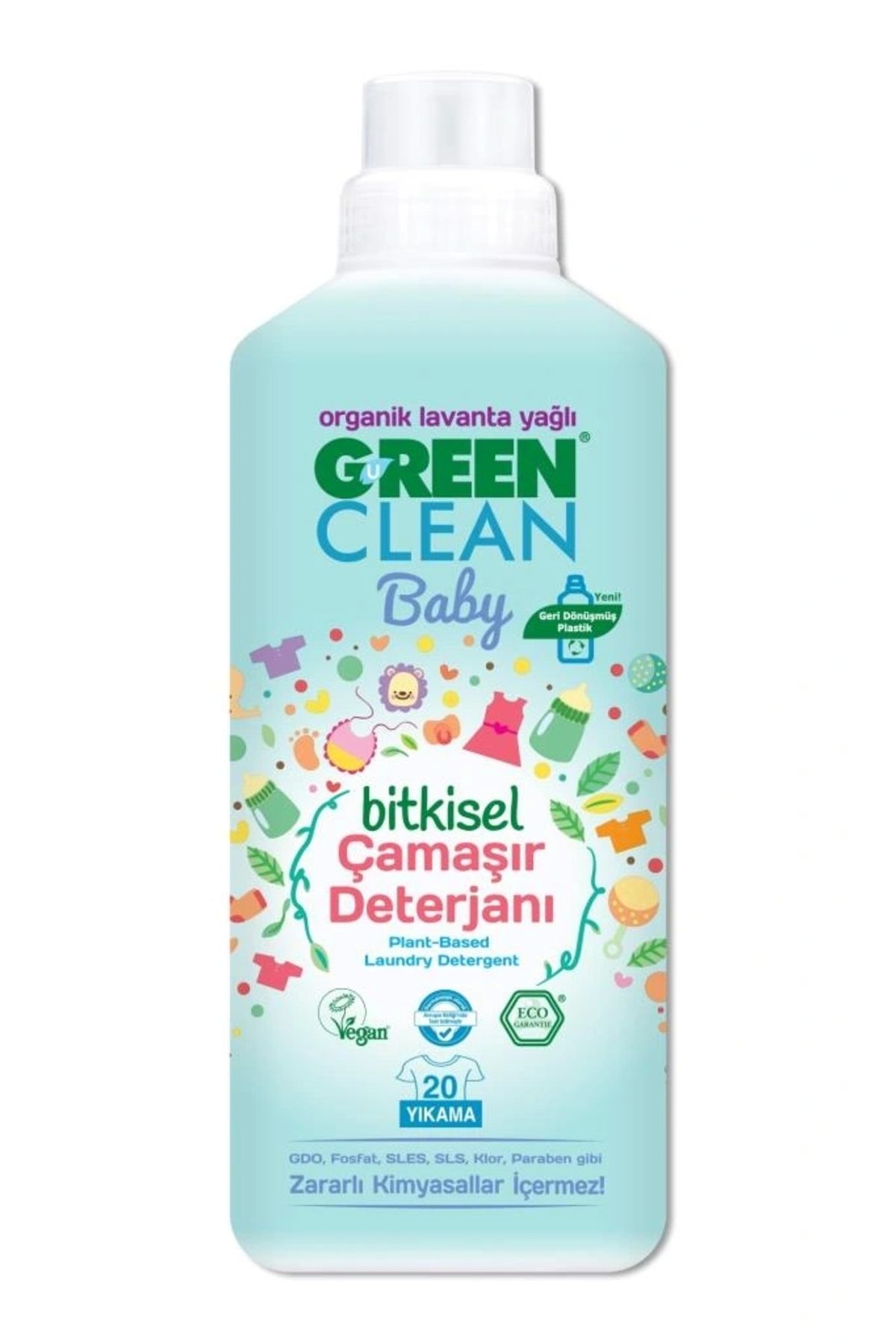OurStyles Green Clean Baby Bitkisel Çamaşır Deterjanı 1000 ml (20 Yıkama)
