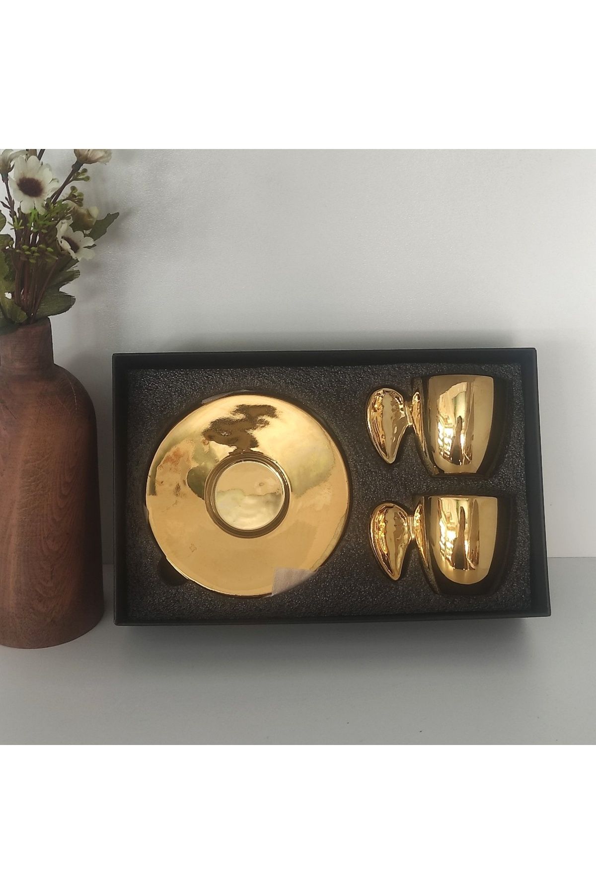 Fincan 2 Kişilik Melek Kanatlı Fincan Takımı / Kahve Fincanı/ Kahve Fincan Seti 90 ml / Gold
