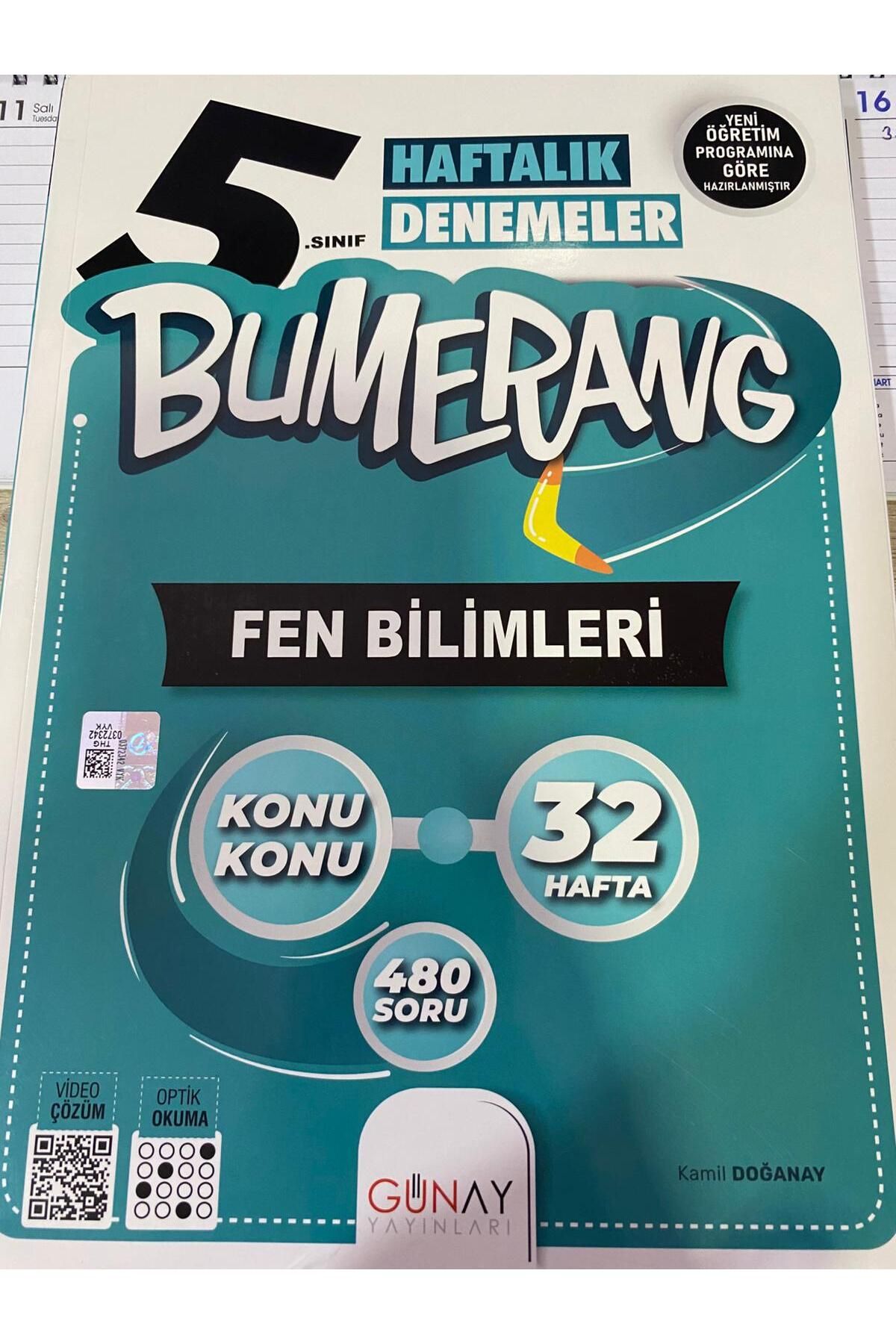Gün&Ay Yayınları 5.sınıf bumerang haftalık deneme fen bilimleri