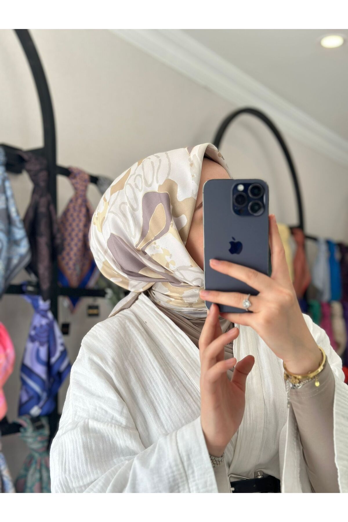 MONOOR LAVİNYA DESEN PAMUKLU SOFT EŞARP