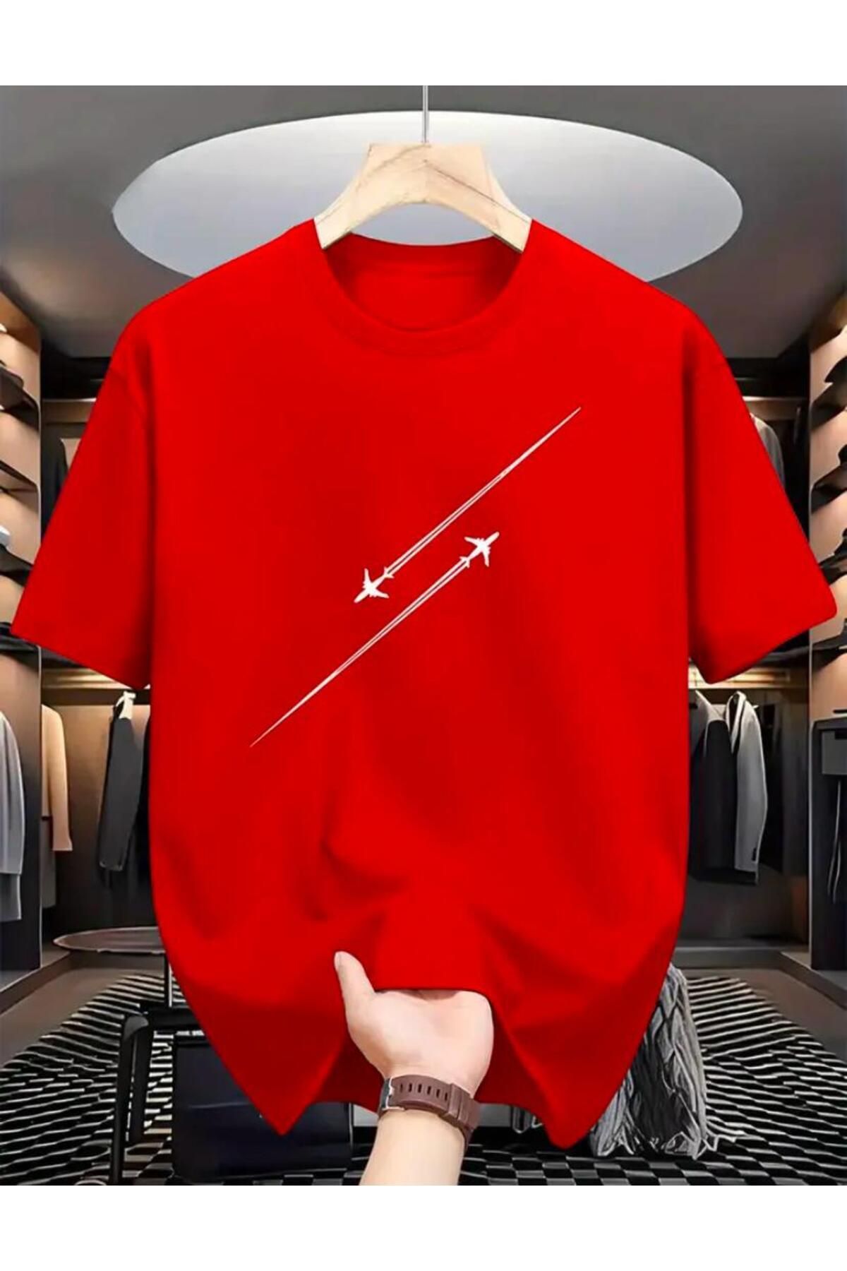 Hunors Sportswear & Company Uçak Detaylı Basic T-Shirt