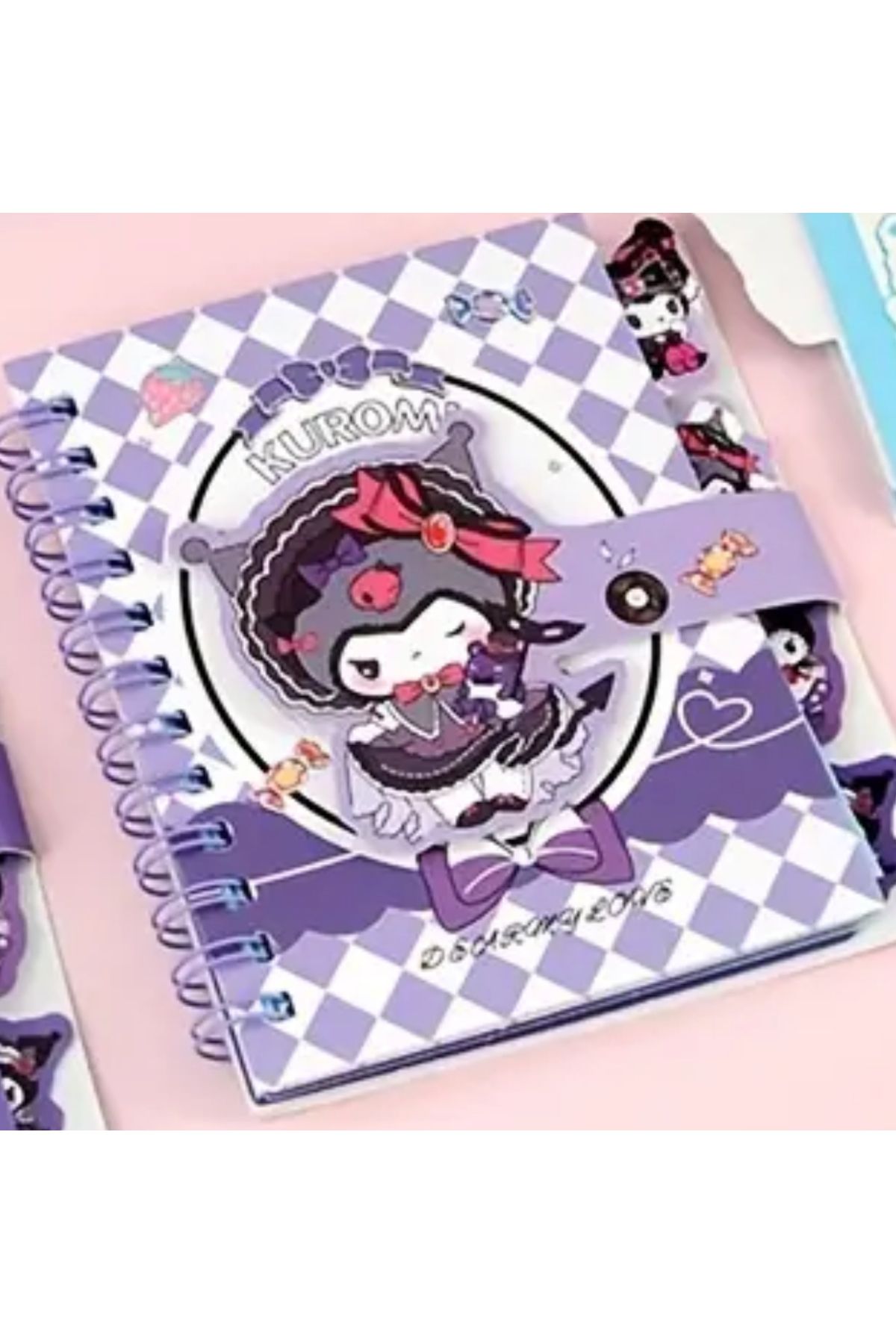 So Iconic 1 Adet Sanrio Kuromi Karakterli Ayraçlı Küçük Not Defteri