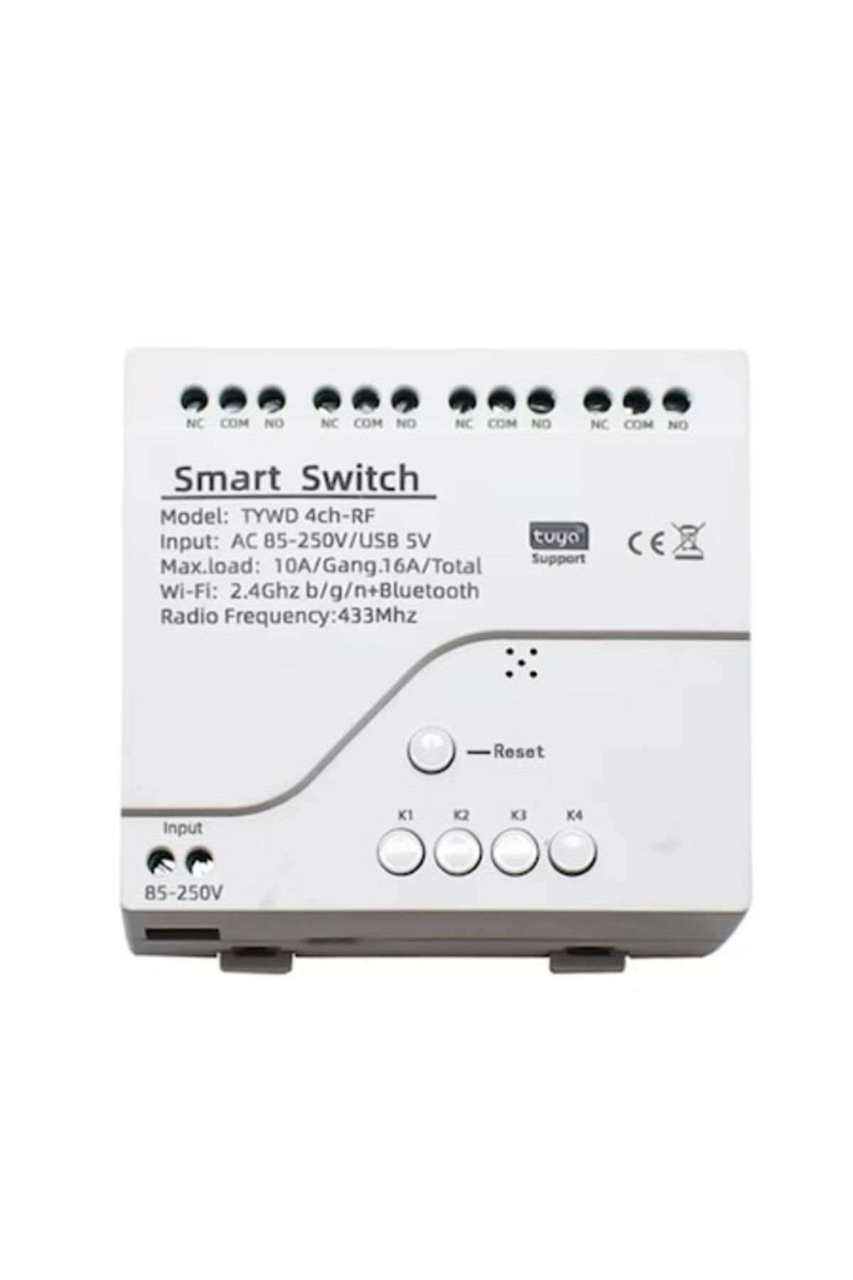 OEM-Smart WiFi Relay with 3 Modes and 4 Channels, DIY, 85-250V, Compatible with Tuya/SmartLife 1