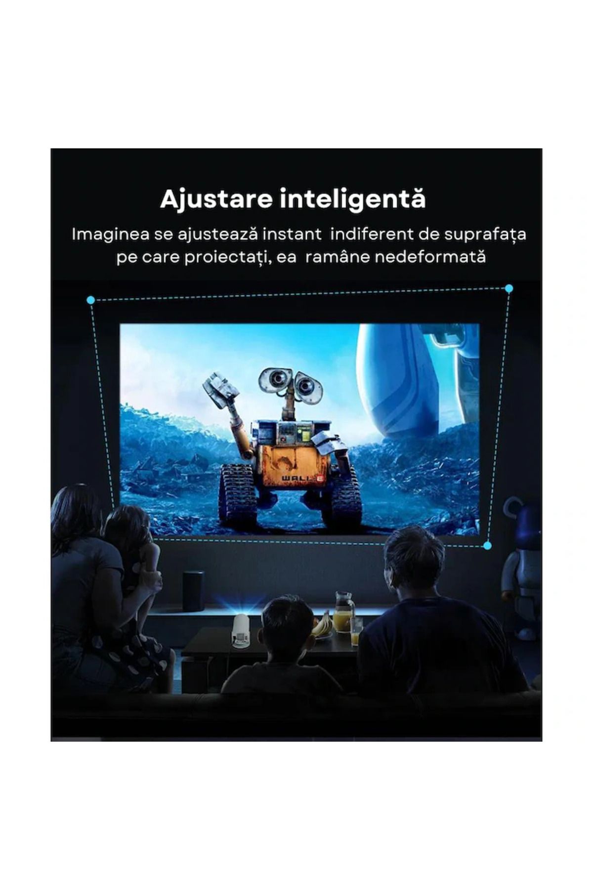 varioshop-Castellano® Premium Smart LED Video Projector, Portable, 4K UltraHD, Android 11, Built-in Speaker, 6