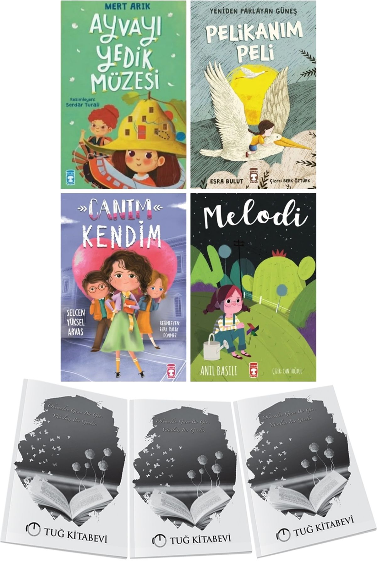 Timaş Çocuk Ayvayı Yedik Müzesi-Pelikanım Peli-Canım Kendim-Melodi 4lü Set + Hediyeli