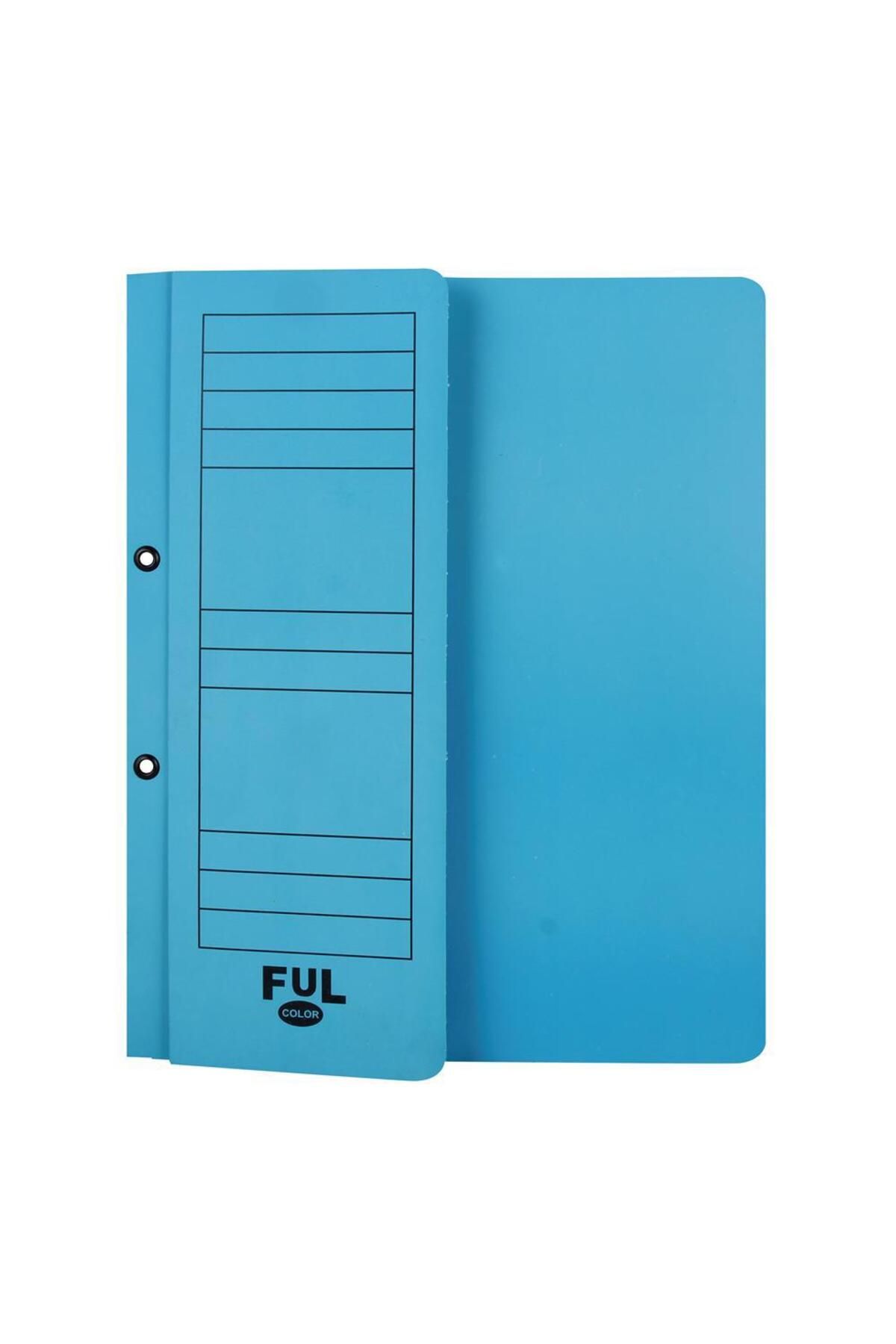 XPLUS Ful Color 05113 Yarım Kapak Dosya Karton A4 50 Adet - Mavi